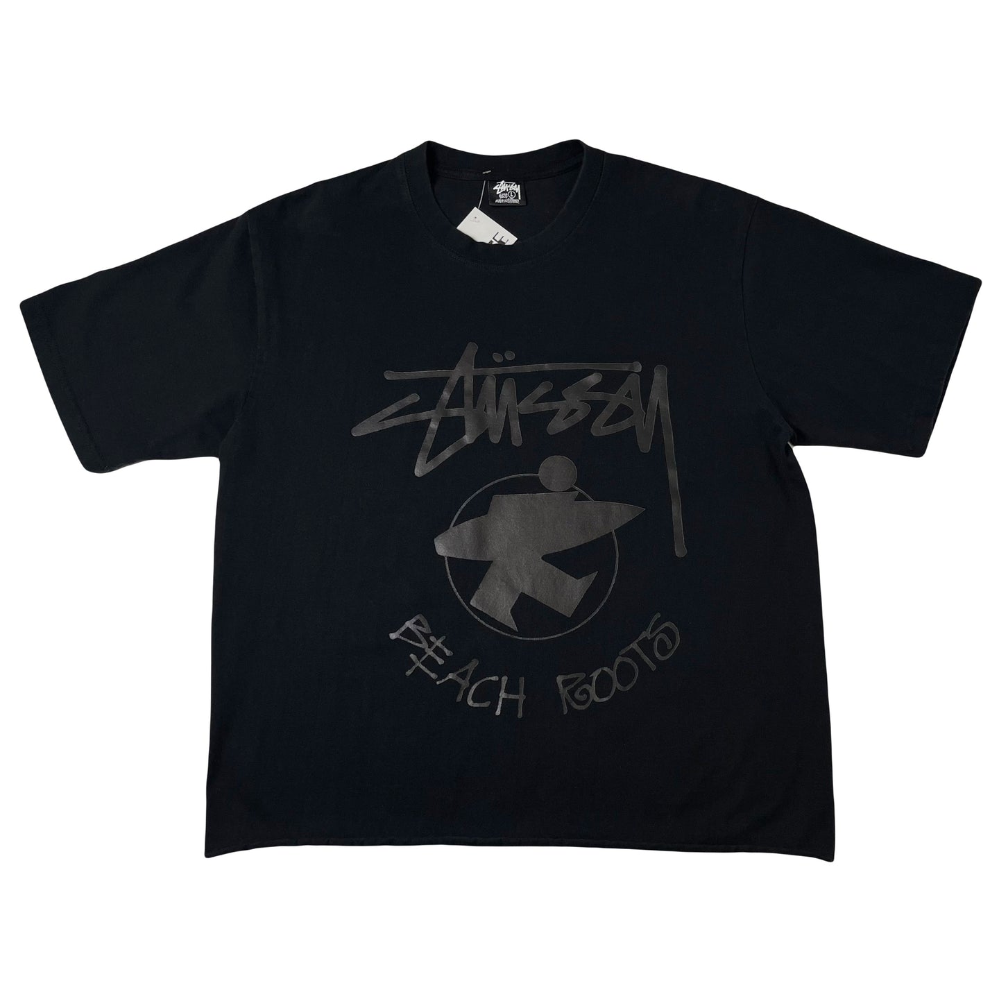 Stussy Beach Roots Cropped Graphic Tee L