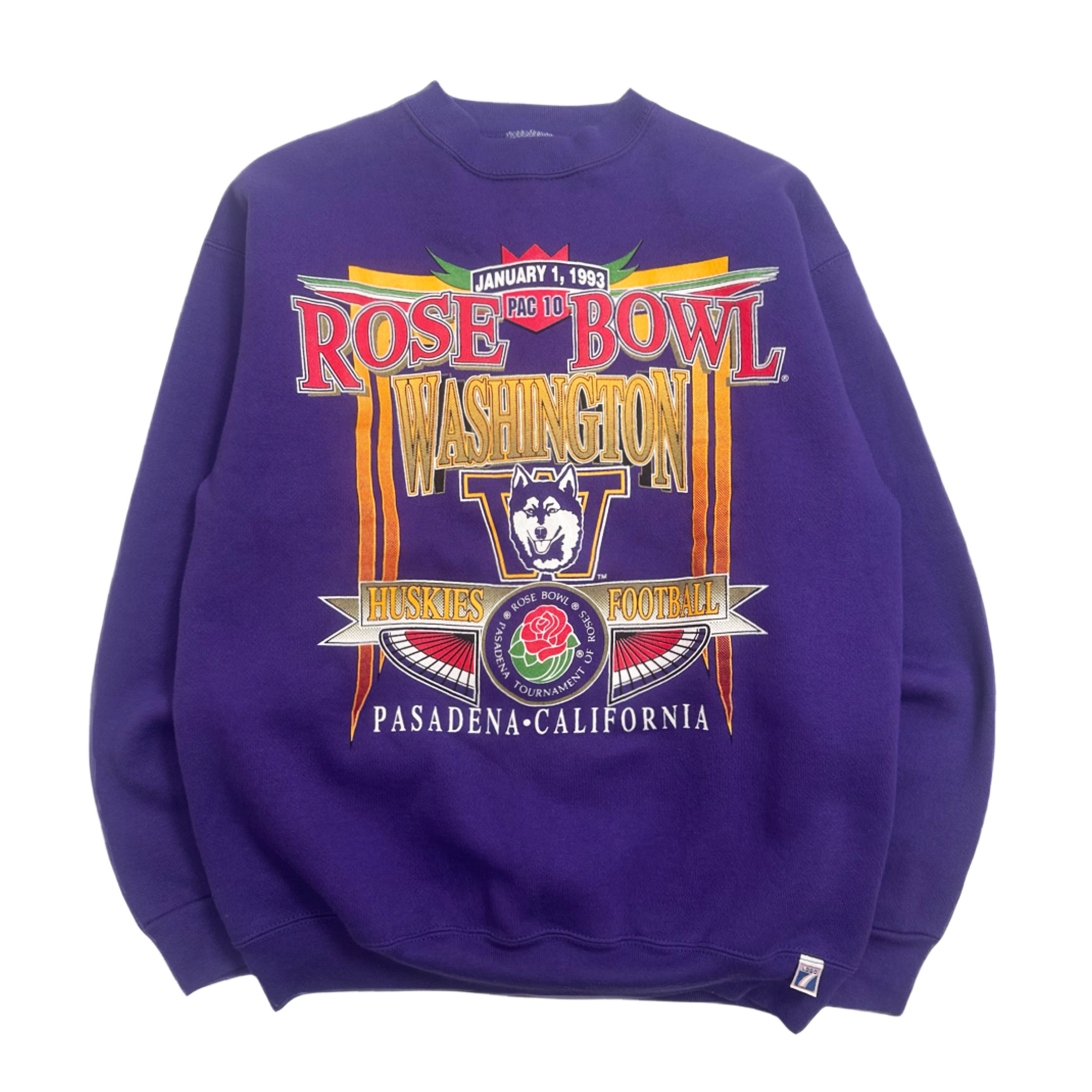1993 Washington Huskies Rose Bowl Graphic Crewneck L