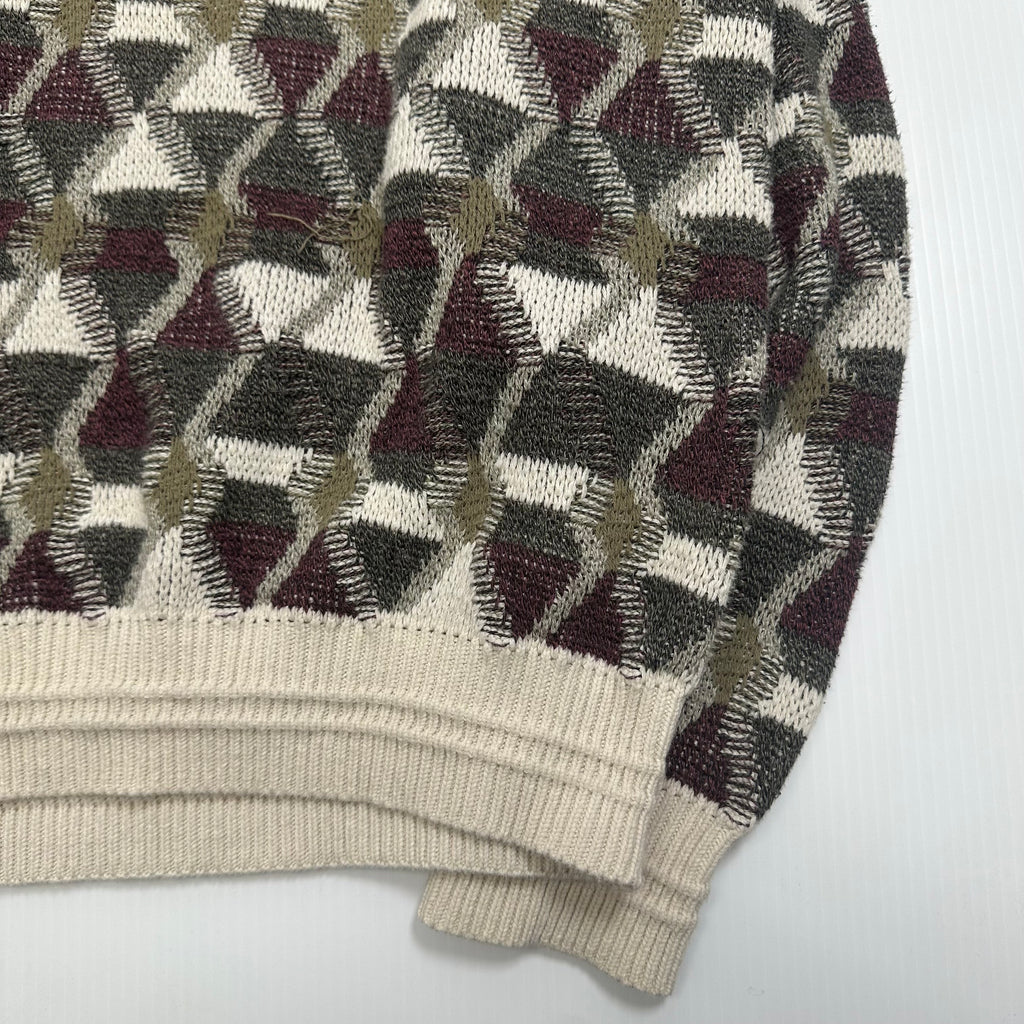 Vintage Jantzen 3D Pattern Knit Sweater XL