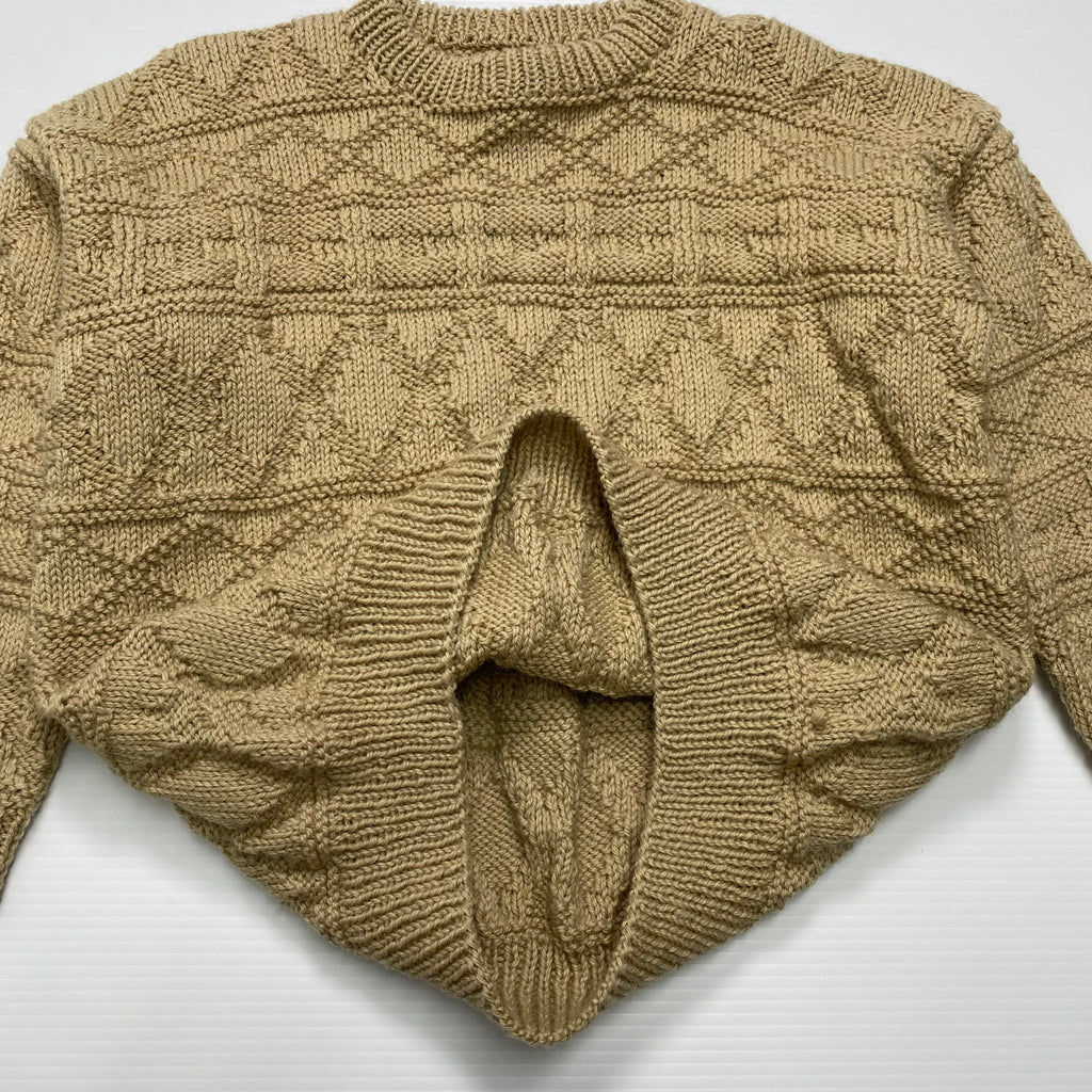 Vintage Tan Knit Sweater M