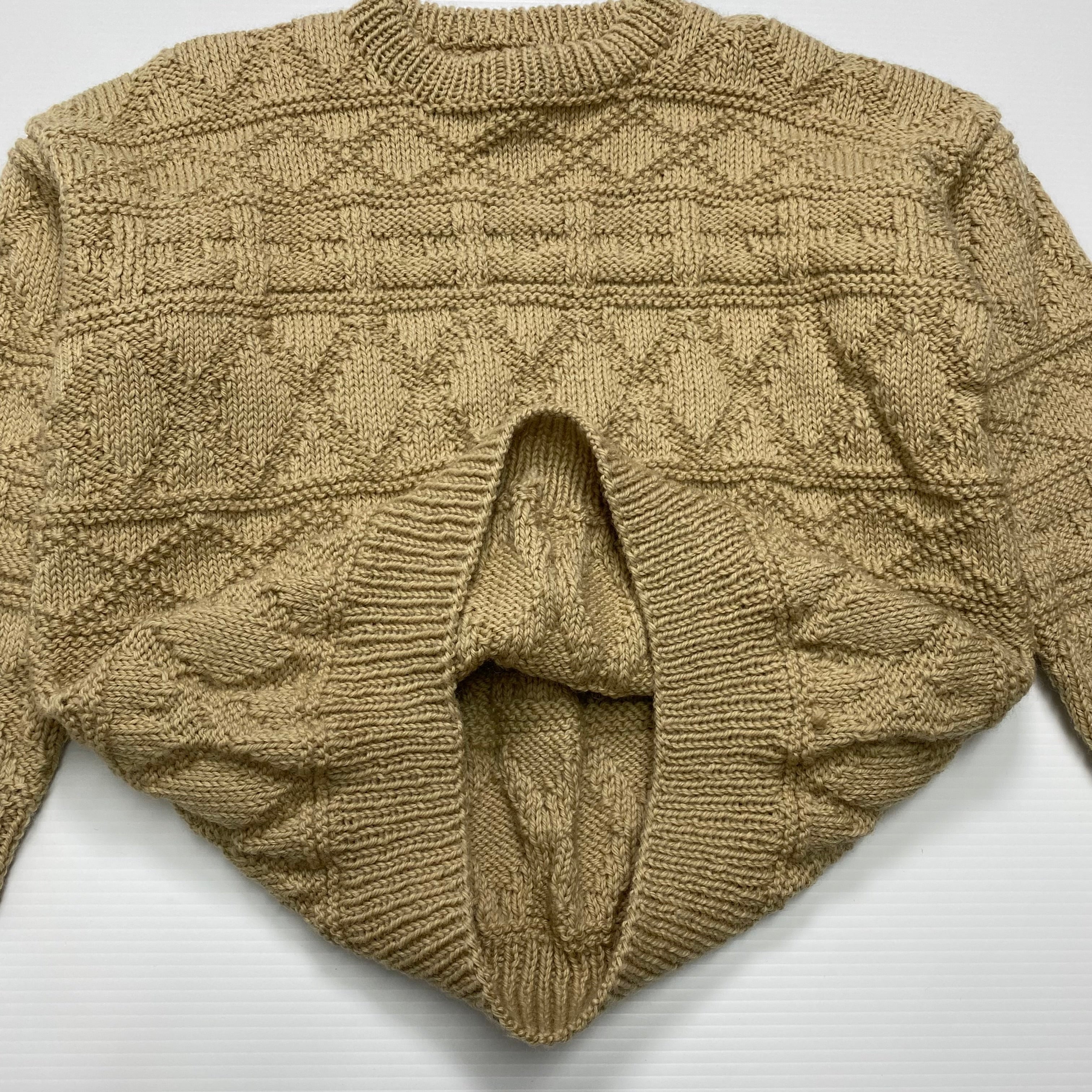 Vintage Tan Knit Sweater M