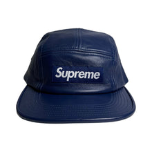 Load image into Gallery viewer, Supreme Leather 5 Panel Box Logo Strapback Hat
