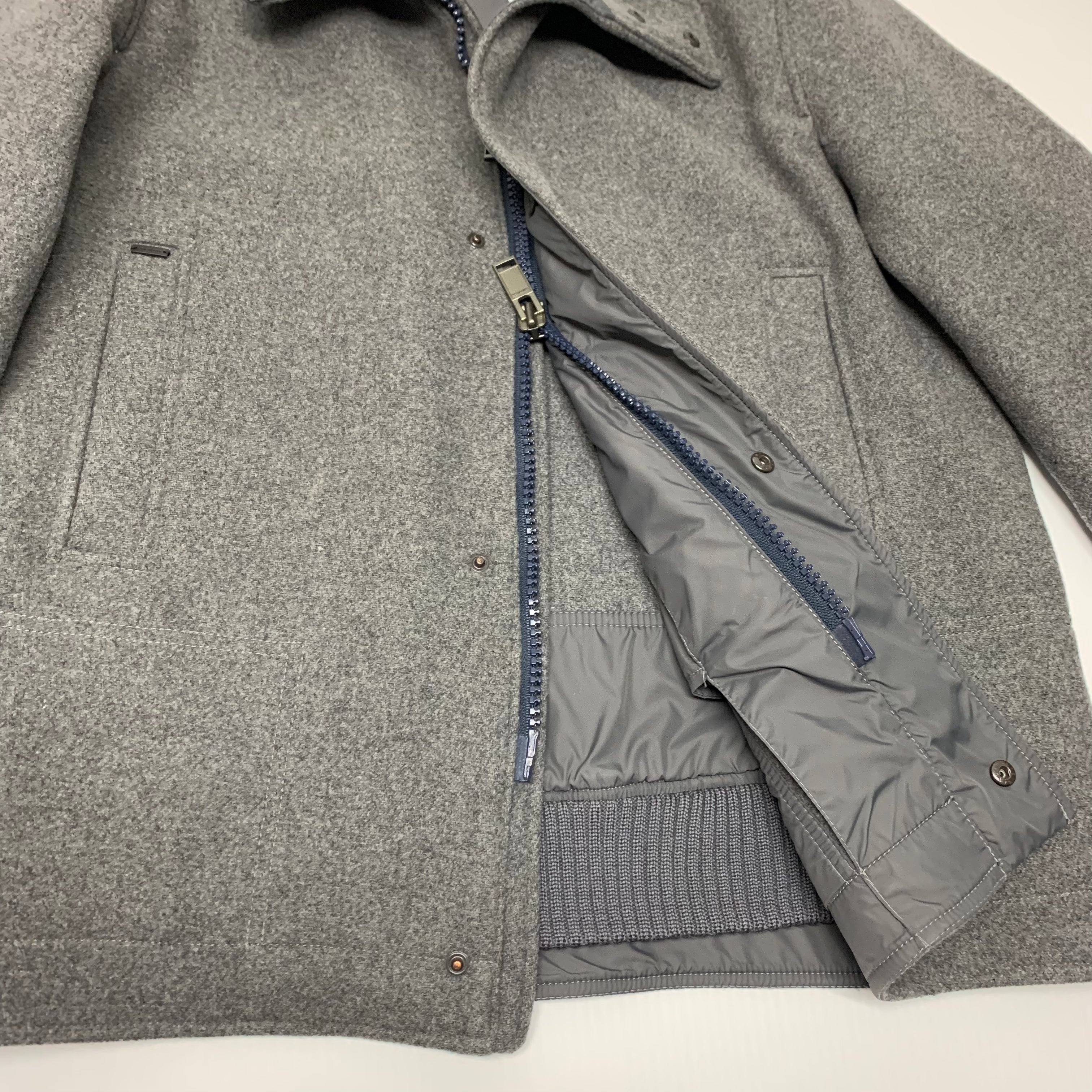Grey Lacoste Wool Blend Jacket 52
