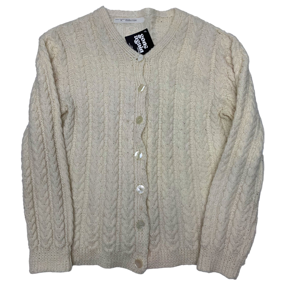 Vintage Cable Knit Cardigan L