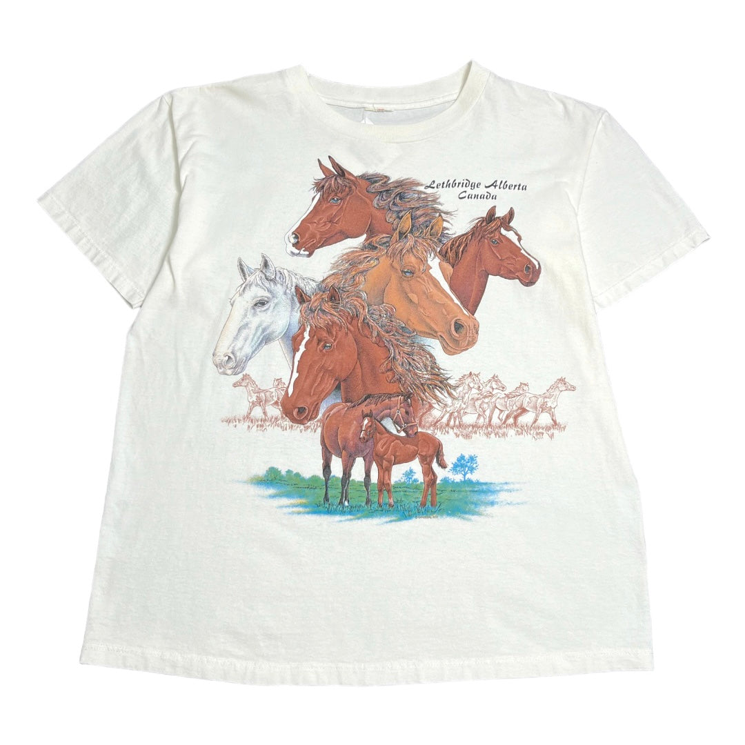 Vintage Lethbridge Alberta Horses Tee XL