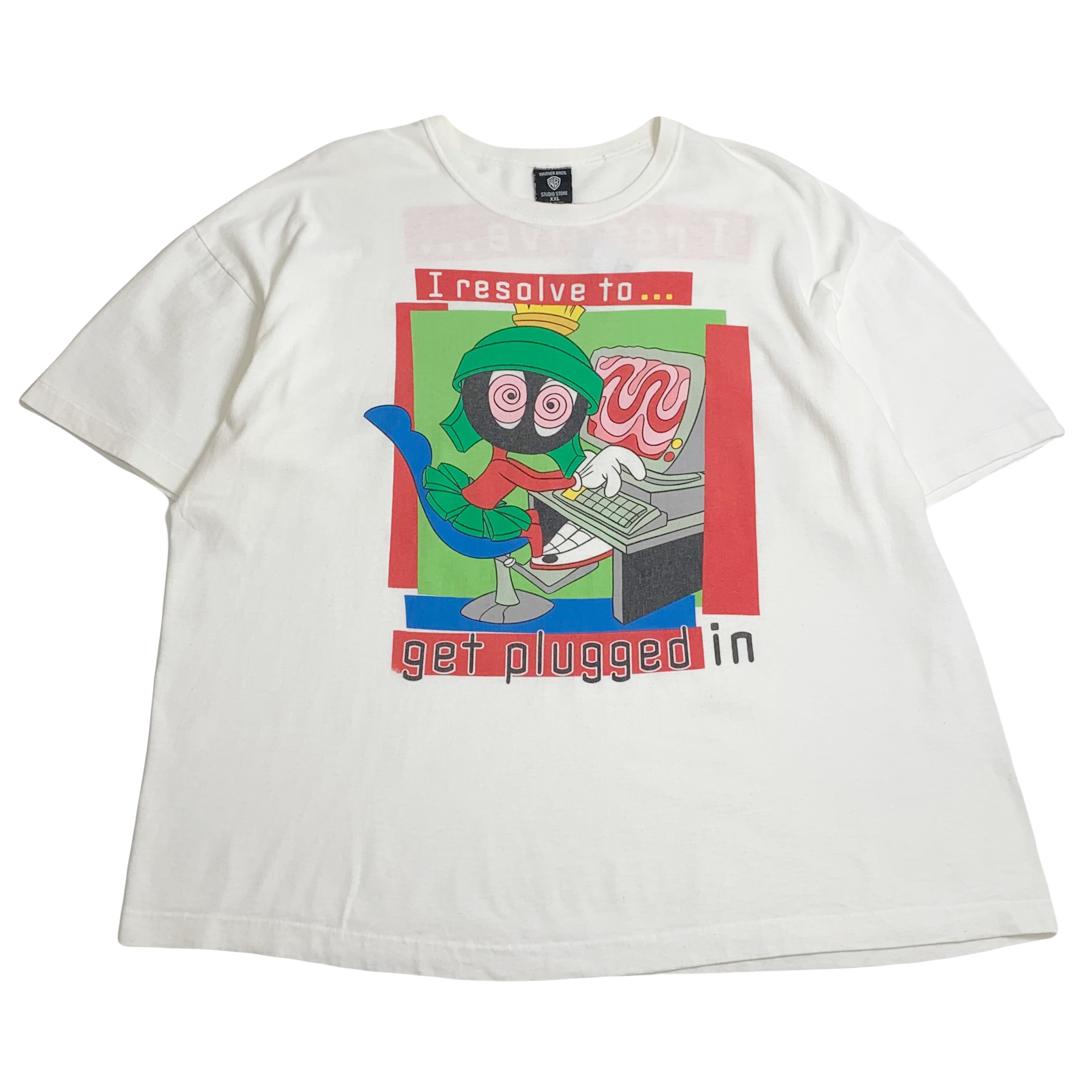 Vintage Marvin The Martian Get Plugged In Tee XXL