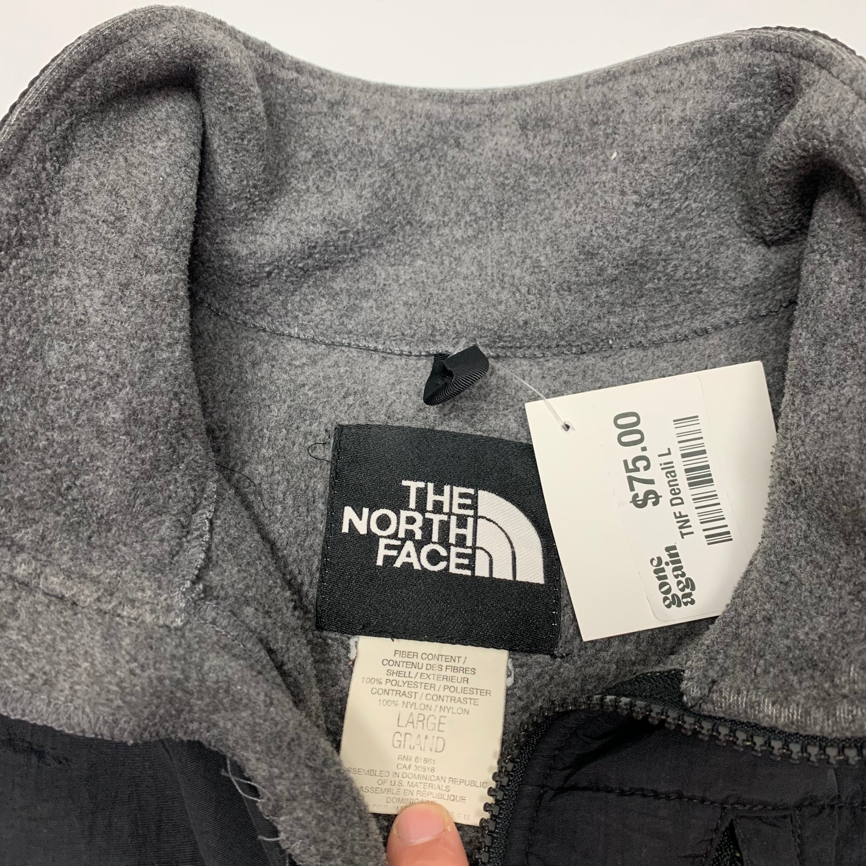 TNF Grey Denali Jacket L