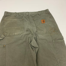 Load image into Gallery viewer, Carhartt Olive Double Knee Denim 34x32 0518
