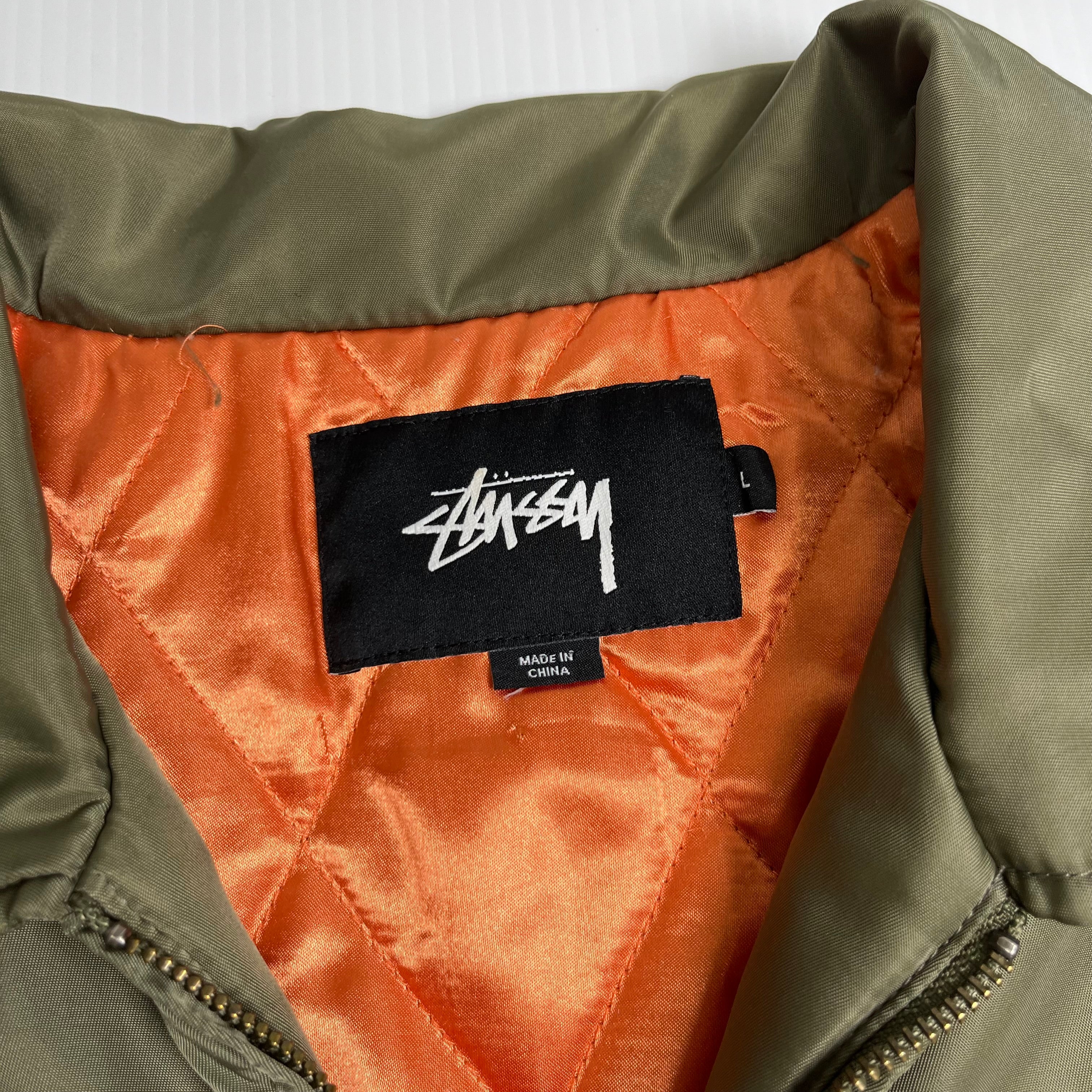Stussy Quilted Bomber Jacket L