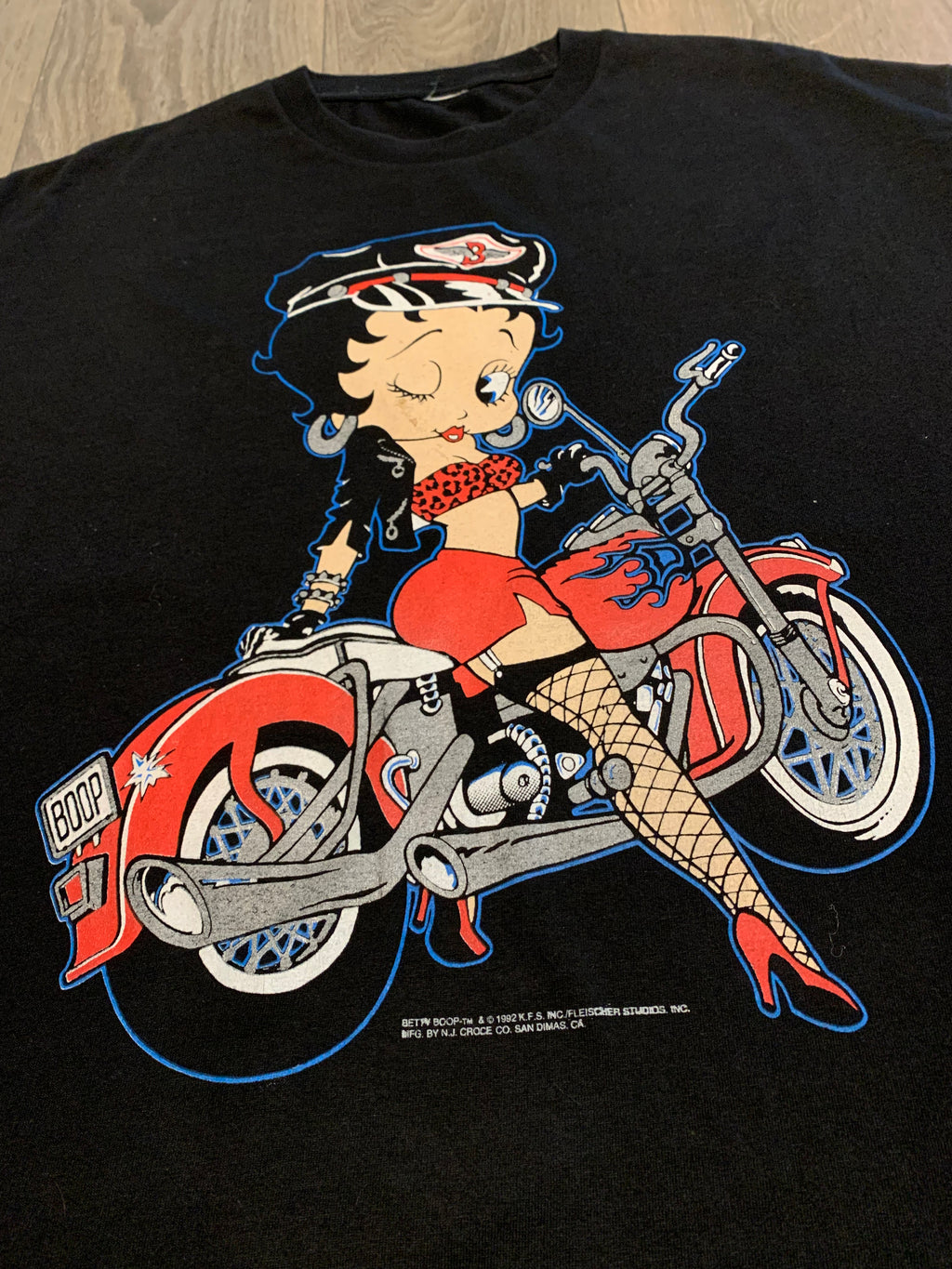 Vintage Betty Boop Biker Tee XL