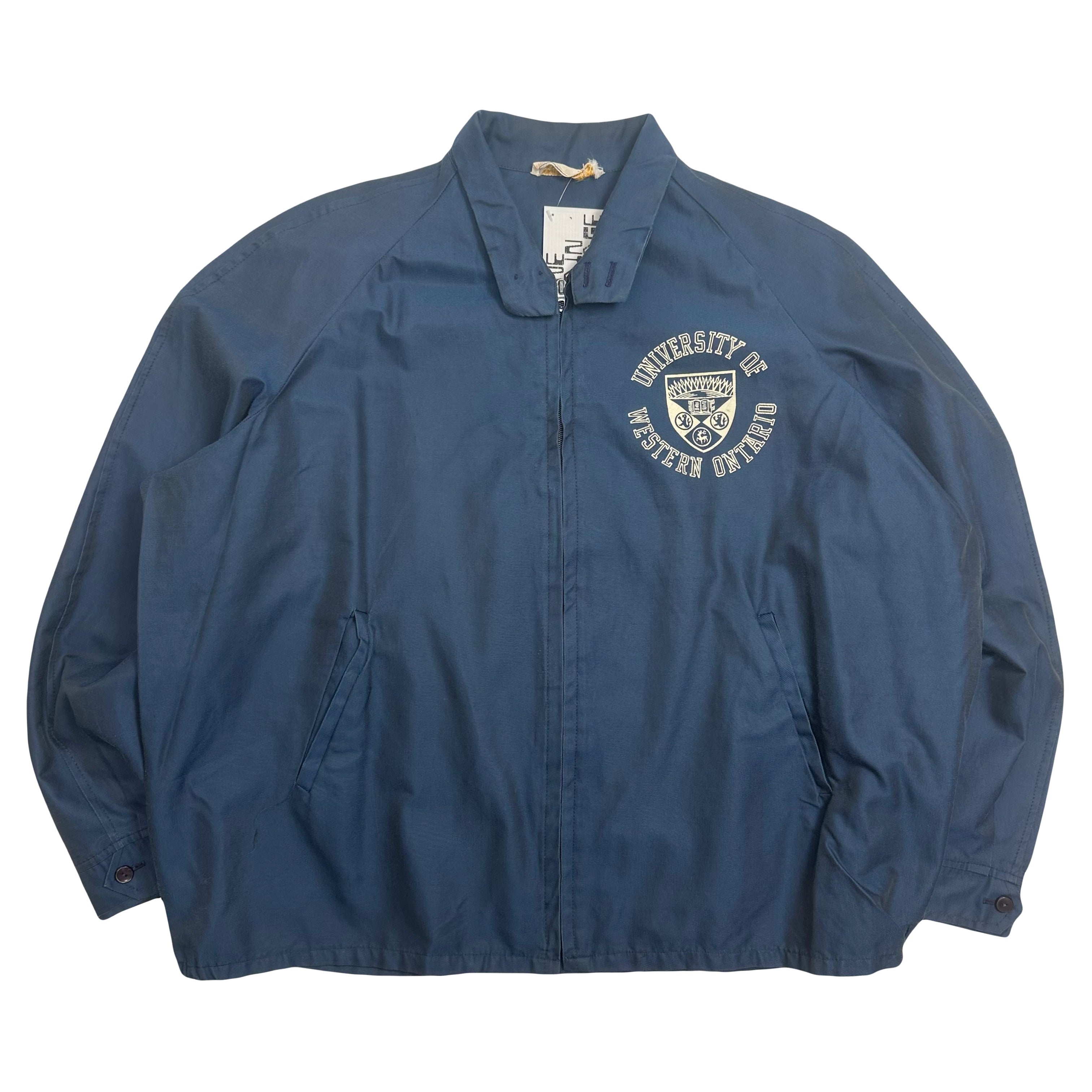 80s University of Western Ontario Light Bomber Jacket L