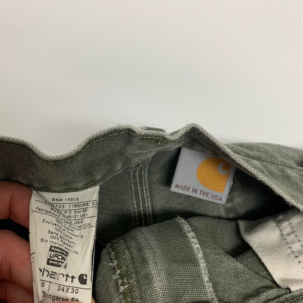 Carhartt Olive Double Knee Denim 34x30