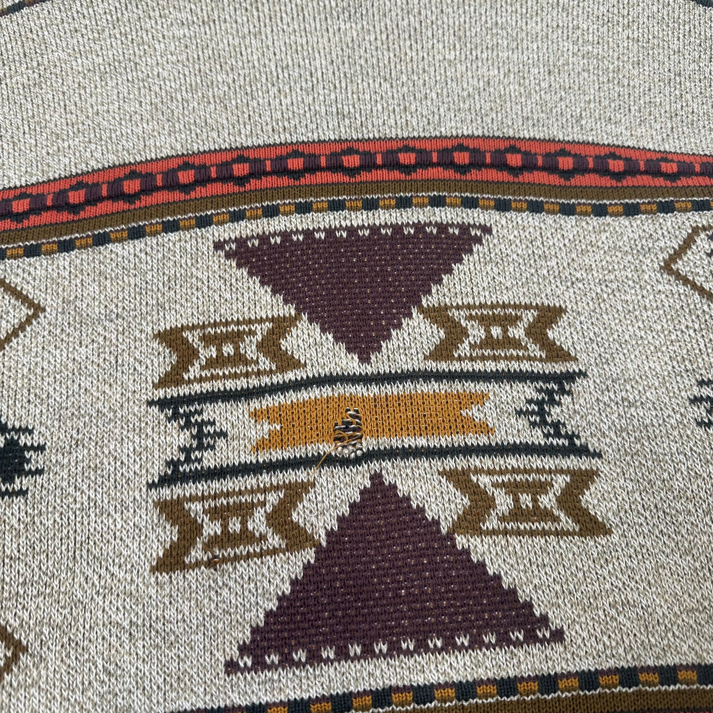 Vintage Hyde Park Aztec Pattern Knit Sweater L