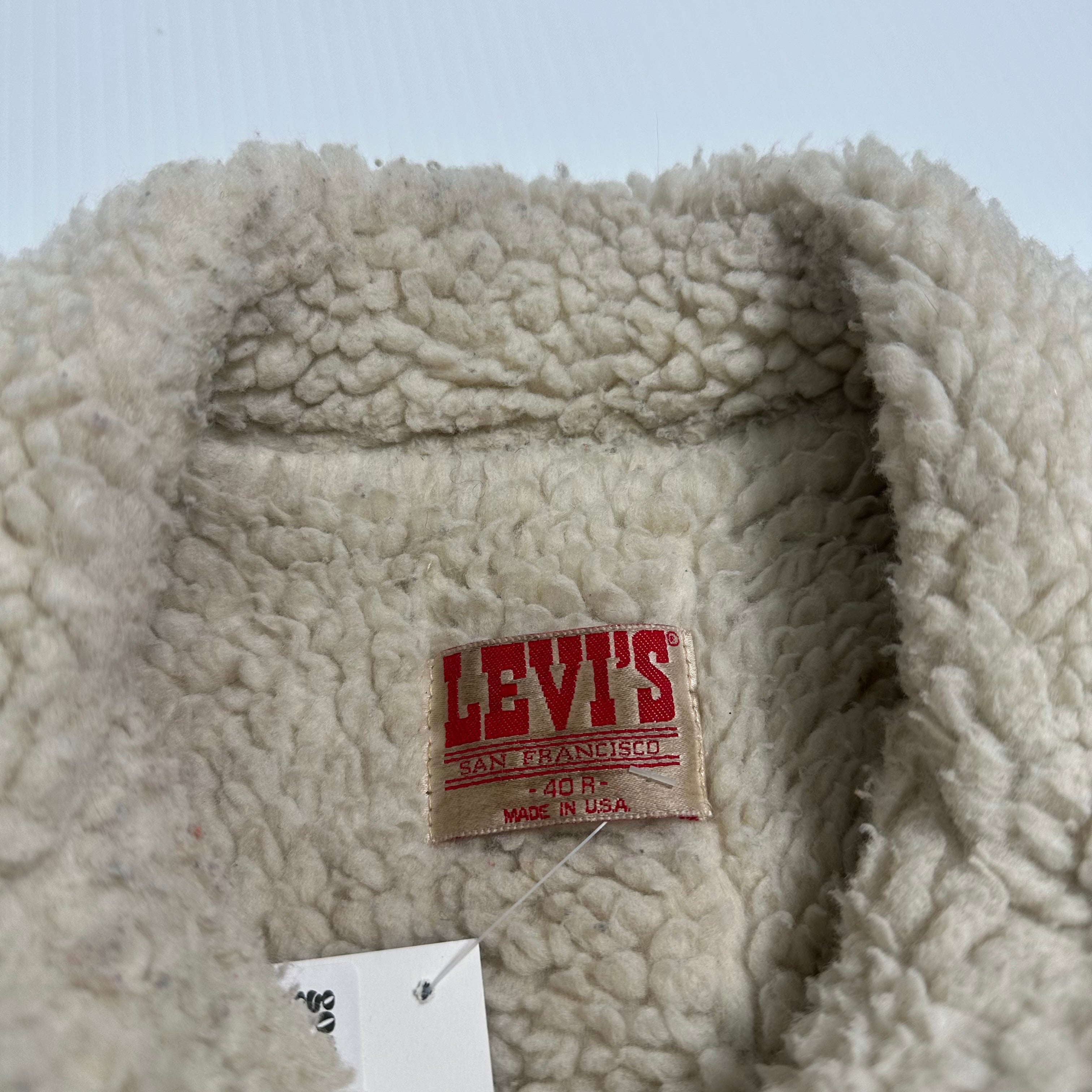 Vintage Levi's Sherpa Lined Denim Jacket L