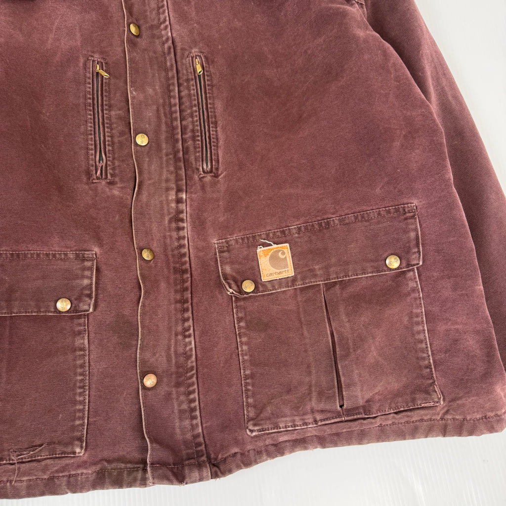 Vintage Carhartt Full Zip Blanket Lined Chore Jacket XXL