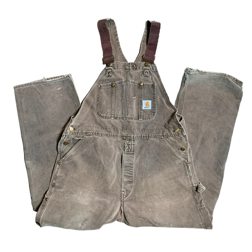 Vintage Faded Brown Carhartt Overalls 38x30