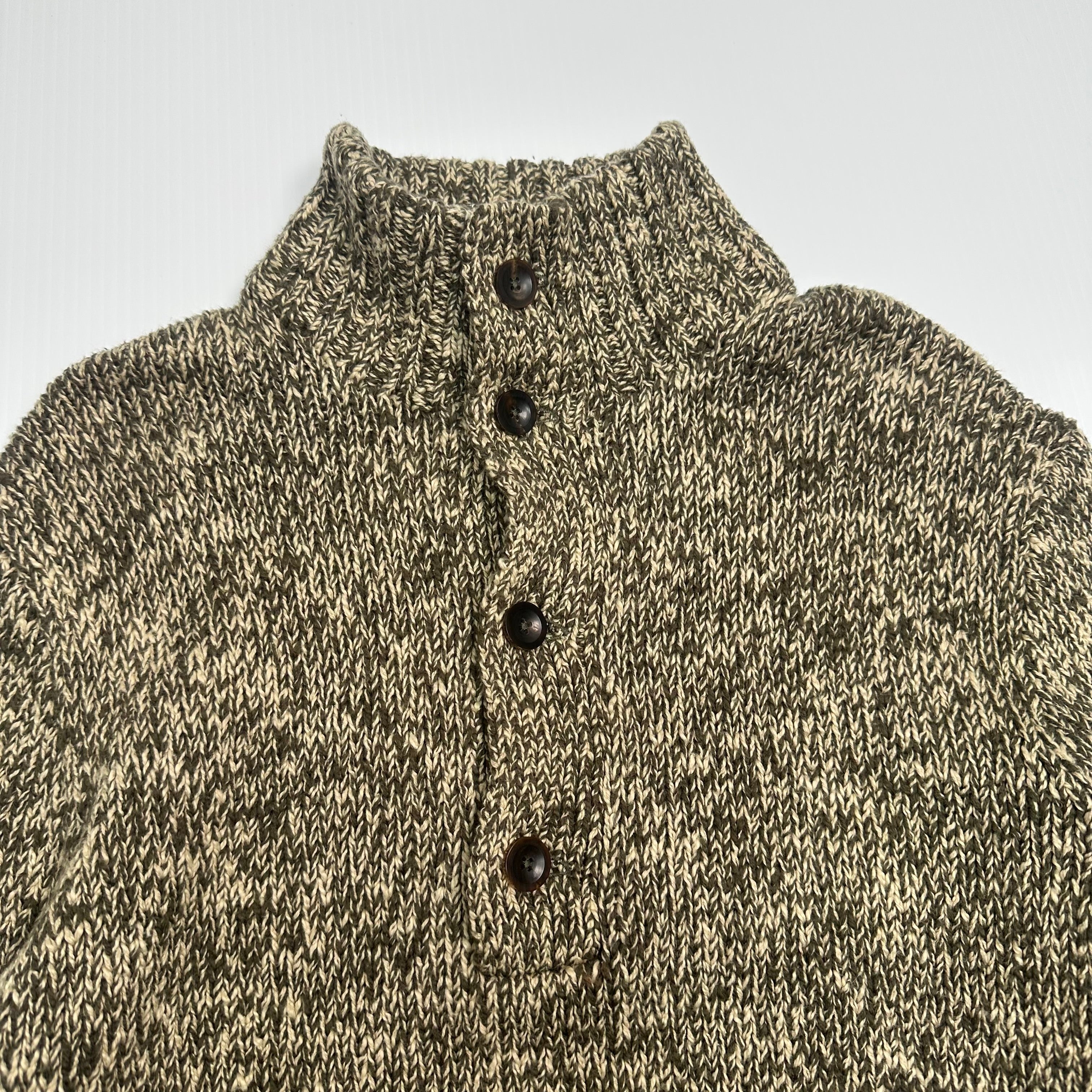 Vintage Polo Ralph Lauren Henley Knit Sweater S