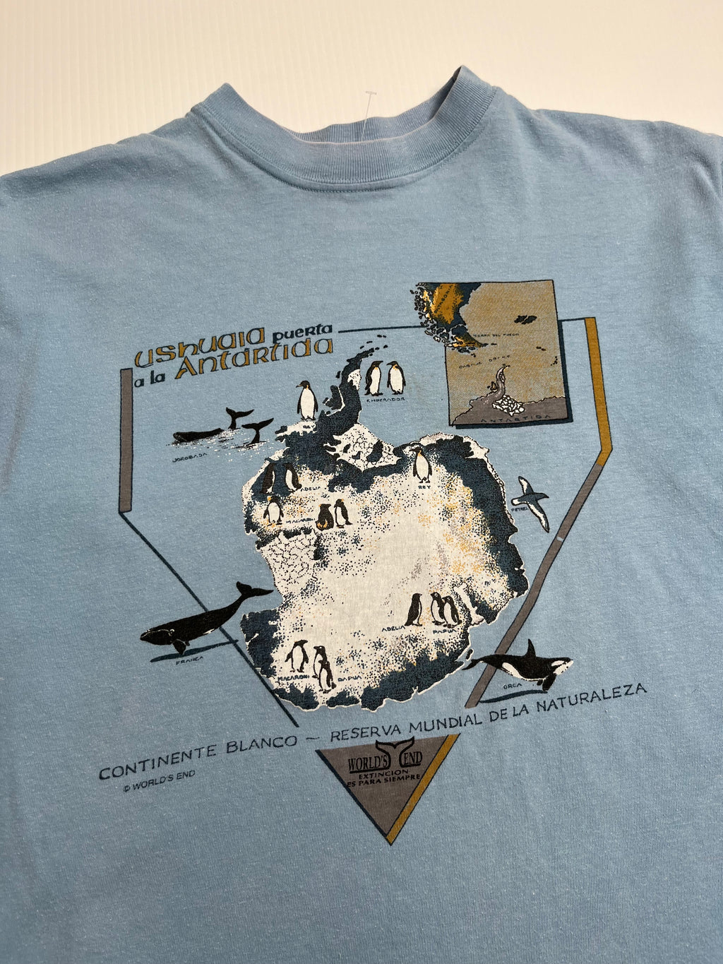 Vintage Ushuaia Puerta a la Antarctica Graphic Tee M
