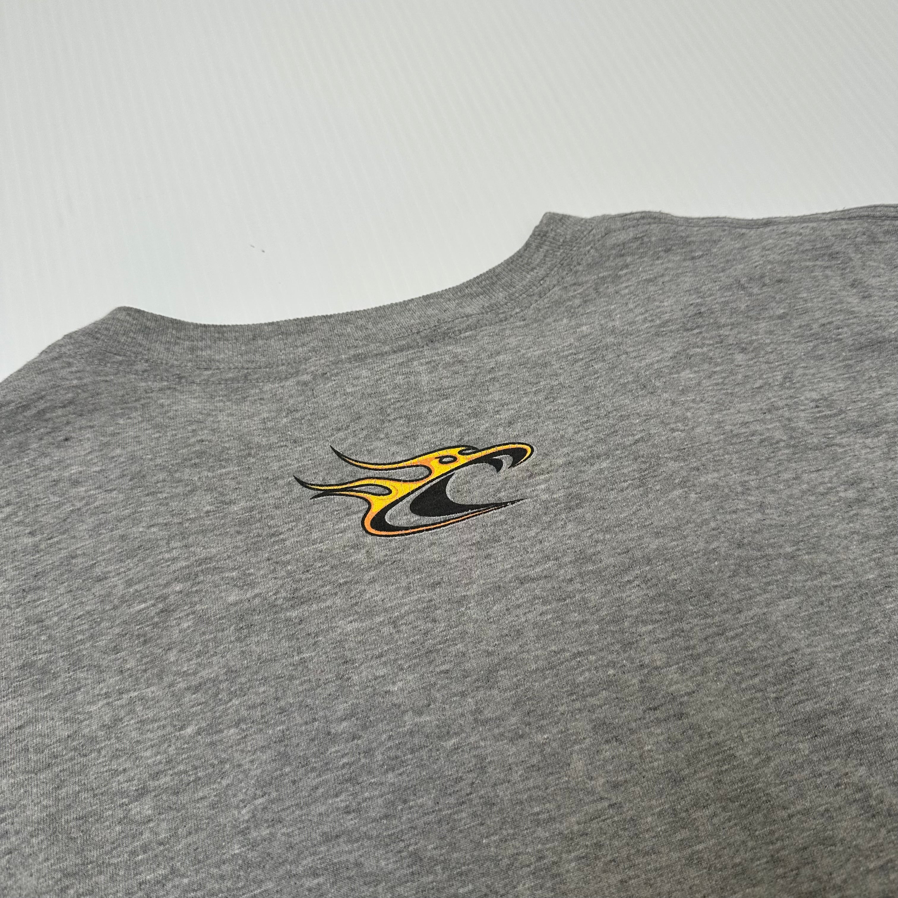 Y2K O'Neill Flames Surfwear Cropped Graphic Tee XL