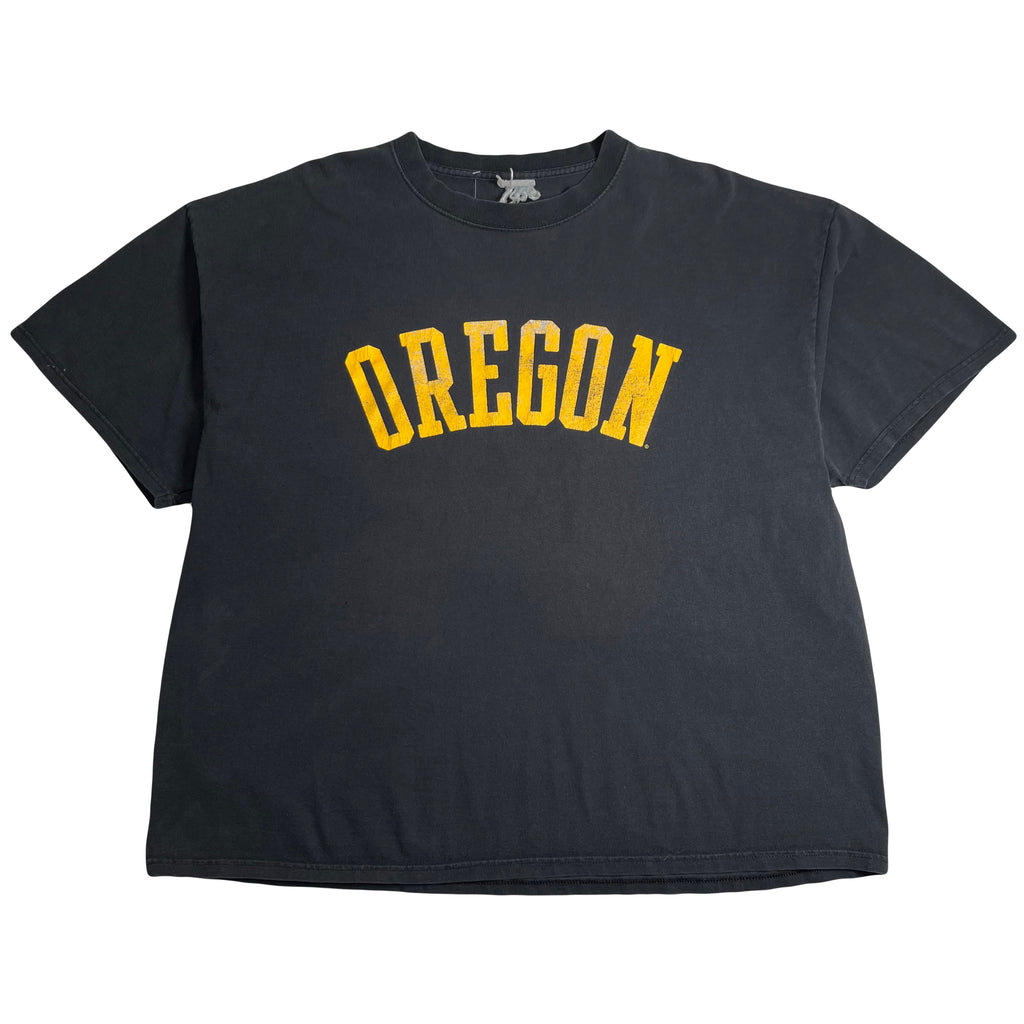 Vintage Oregon Text Logo Cropped Tee XXL
