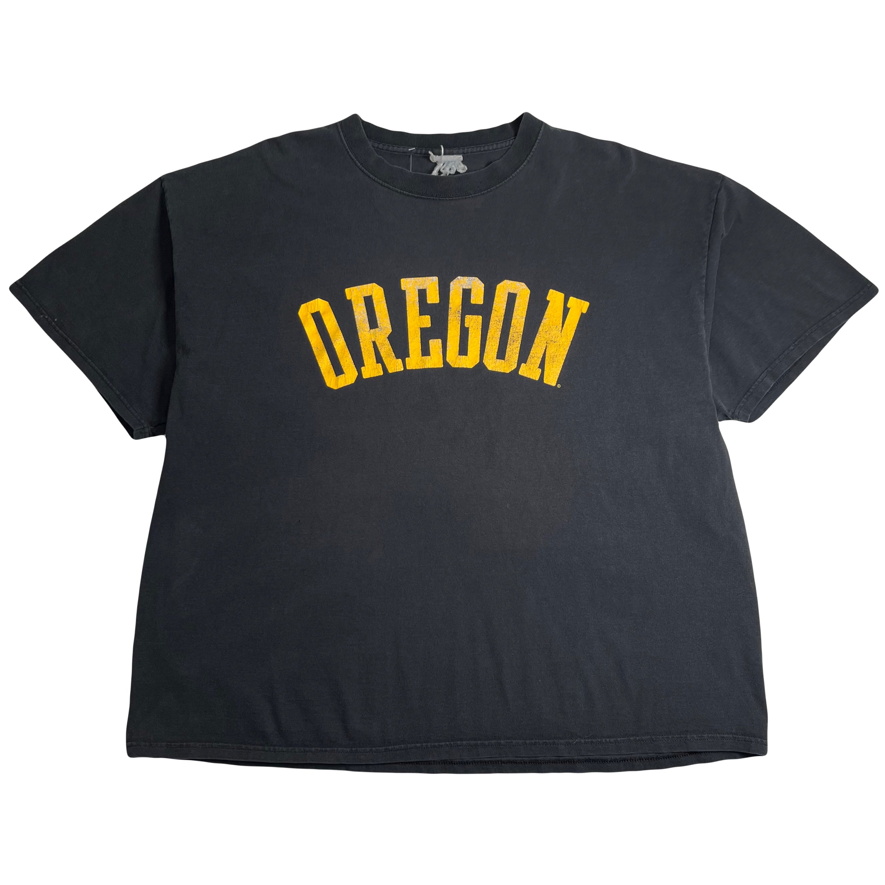 Vintage Oregon Text Logo Cropped Tee XXL