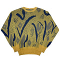 Vintage Yellow And Blue Knit Sweater L