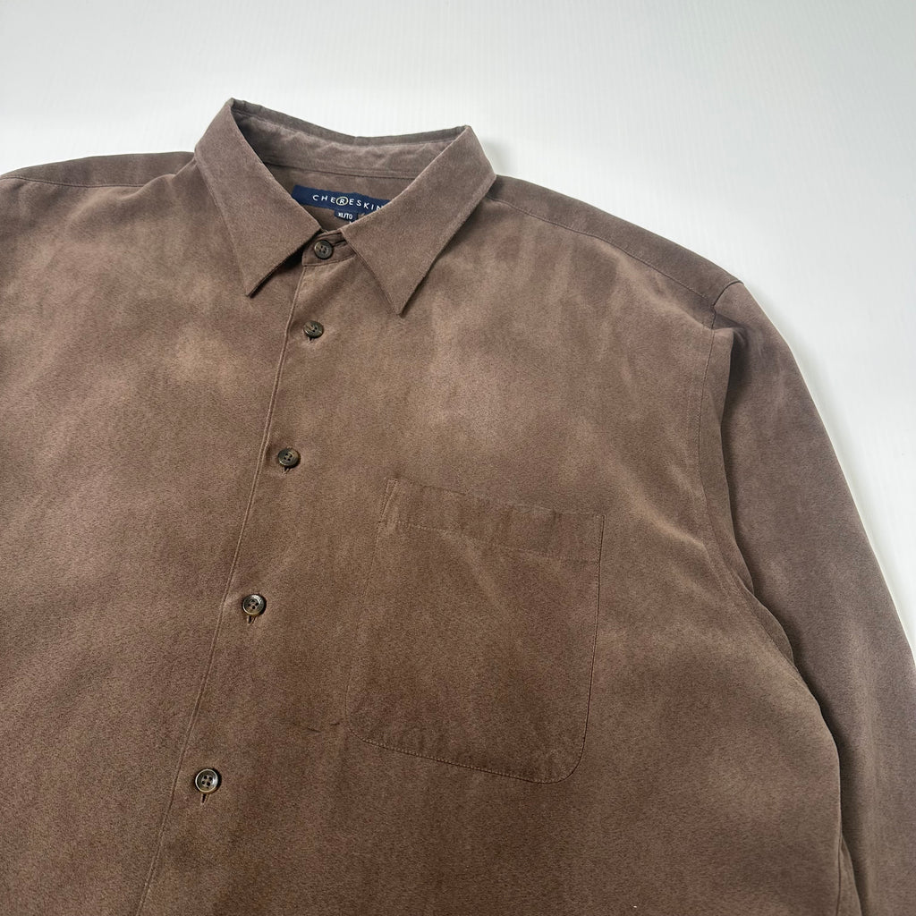 Chereskin Suede Button Up Shirt XL