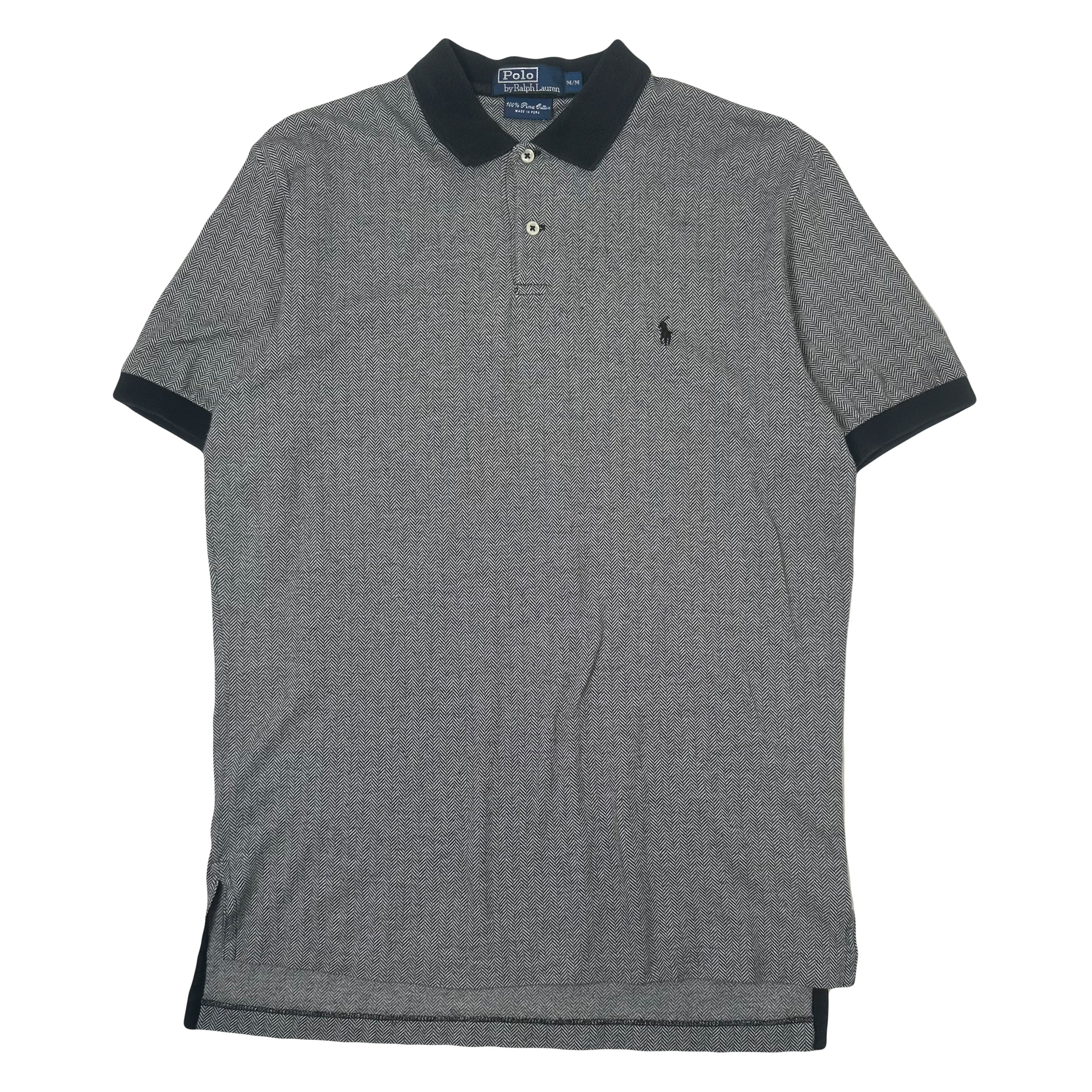 Vintage Polo Ralph Lauren Stripe Pattern Polo Shirt M