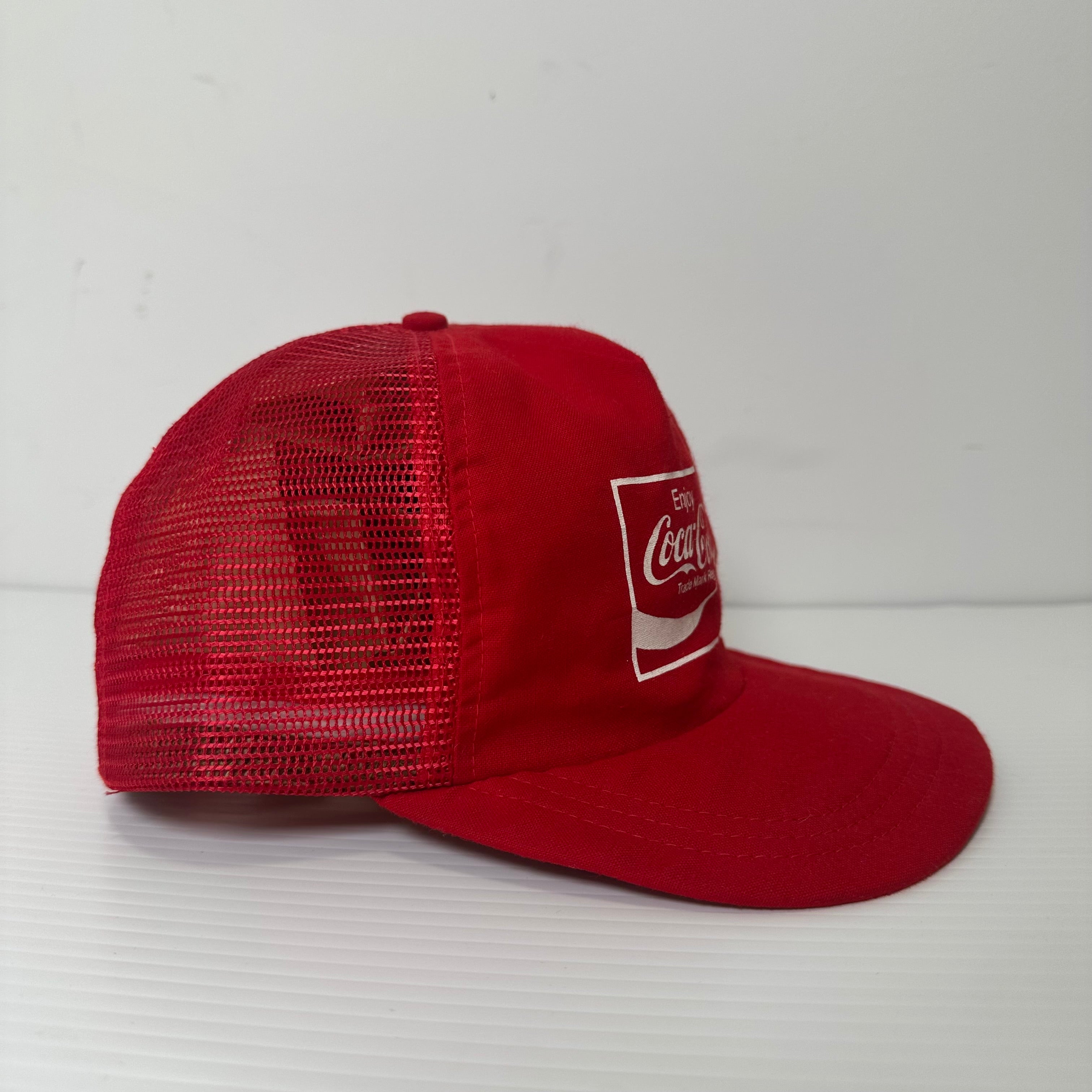 Vintage Coca-Cola Logo Trucker Snapback Hat