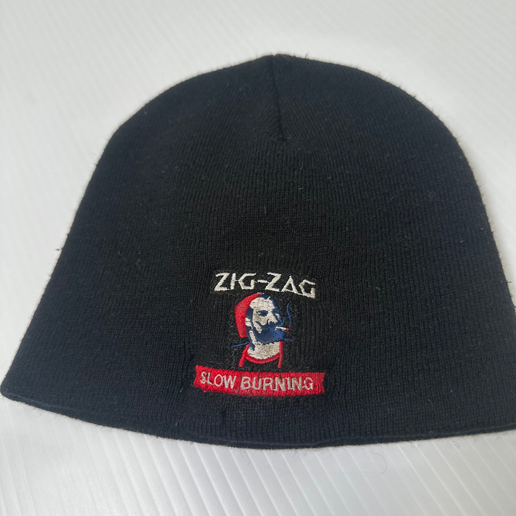 Vintage Zig Zag Slow Burning Skull Cap Beanie