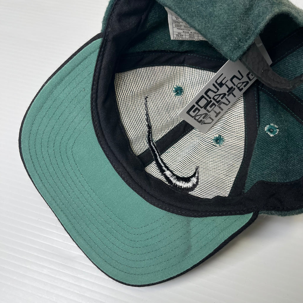 90s Nike Big Swoosh Wool Blend Strapback Hat