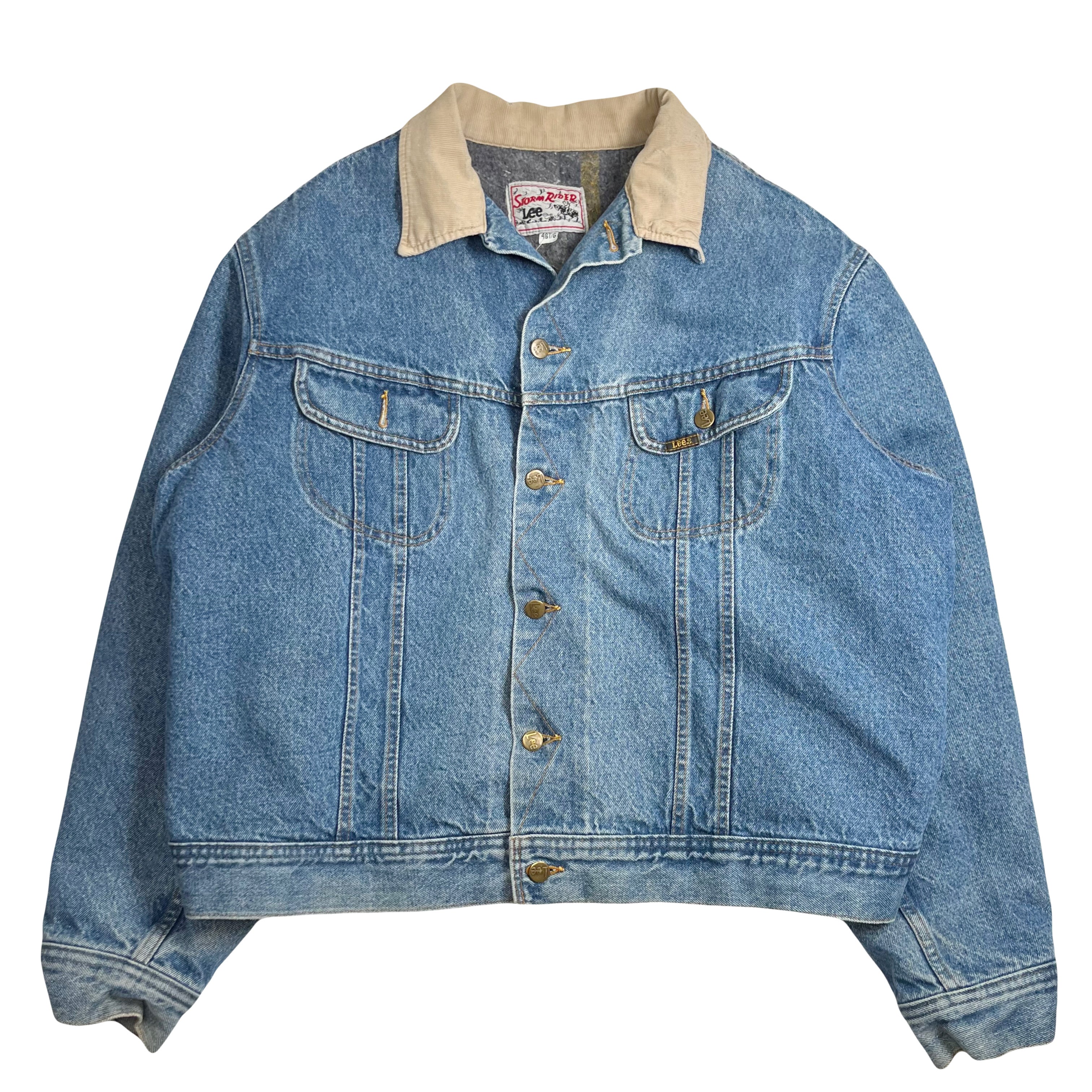 Vintage Lee Stormrider Blanket Lined Denim Jacket XL