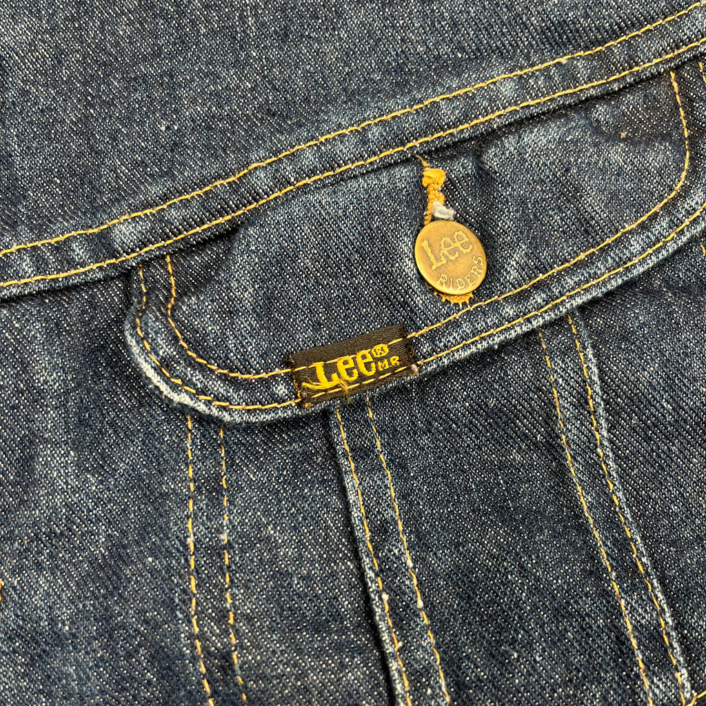 1980's Lee Storm Rider Dark Wash Denim Jacket M