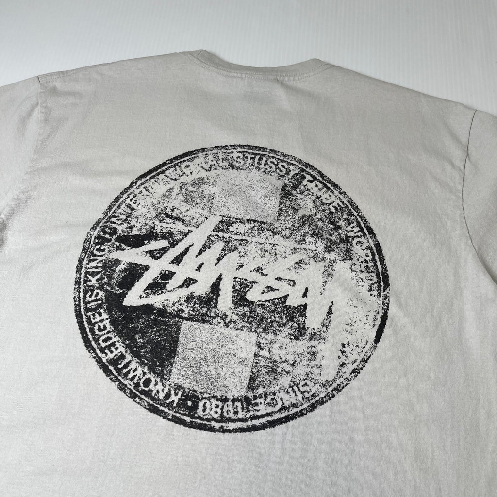 Stussy Faded Circle Logo Graphic Tee L