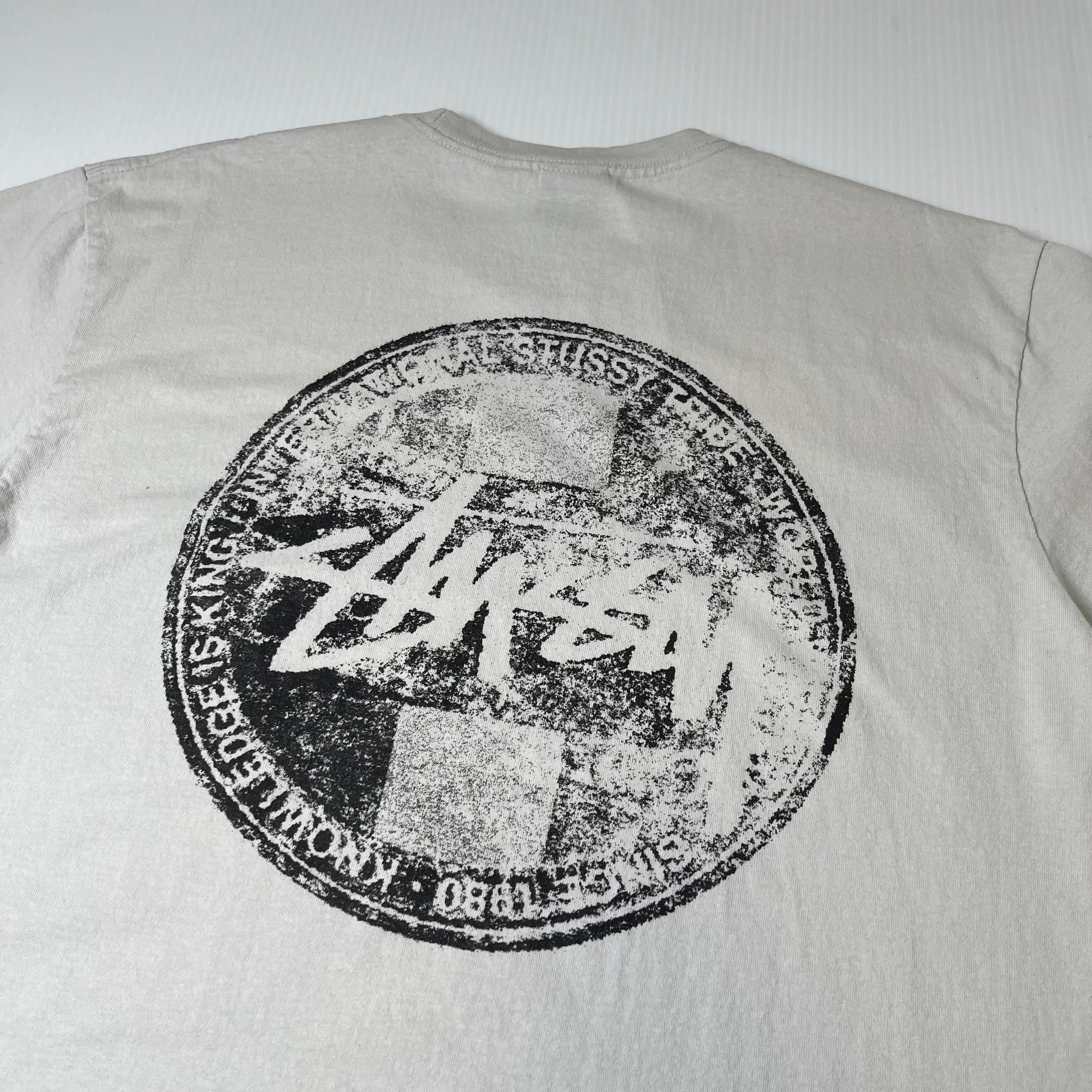 Stussy Faded Circle Logo Graphic Tee L