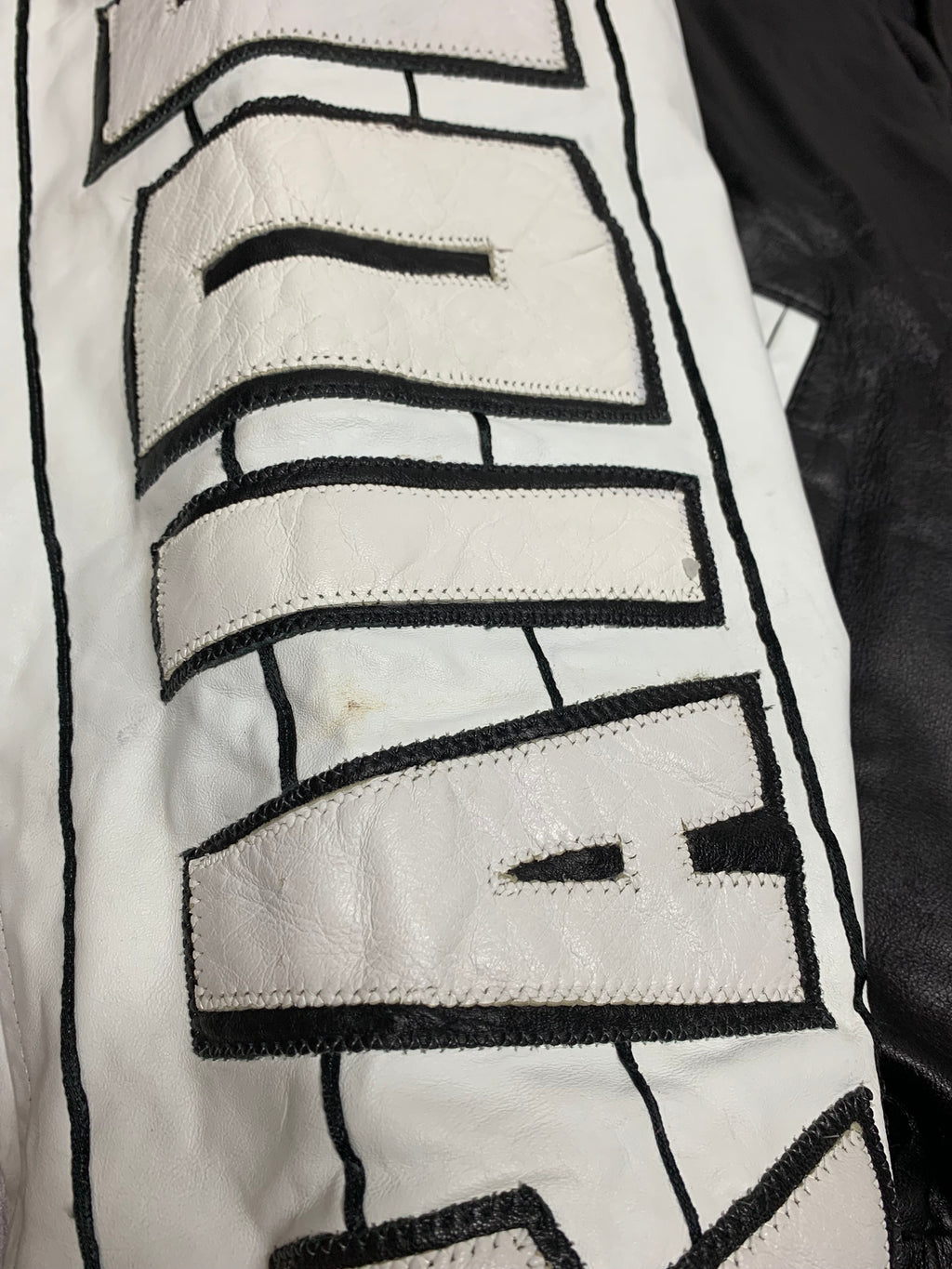 90’s Raiders Leather Varsity Jacket XL