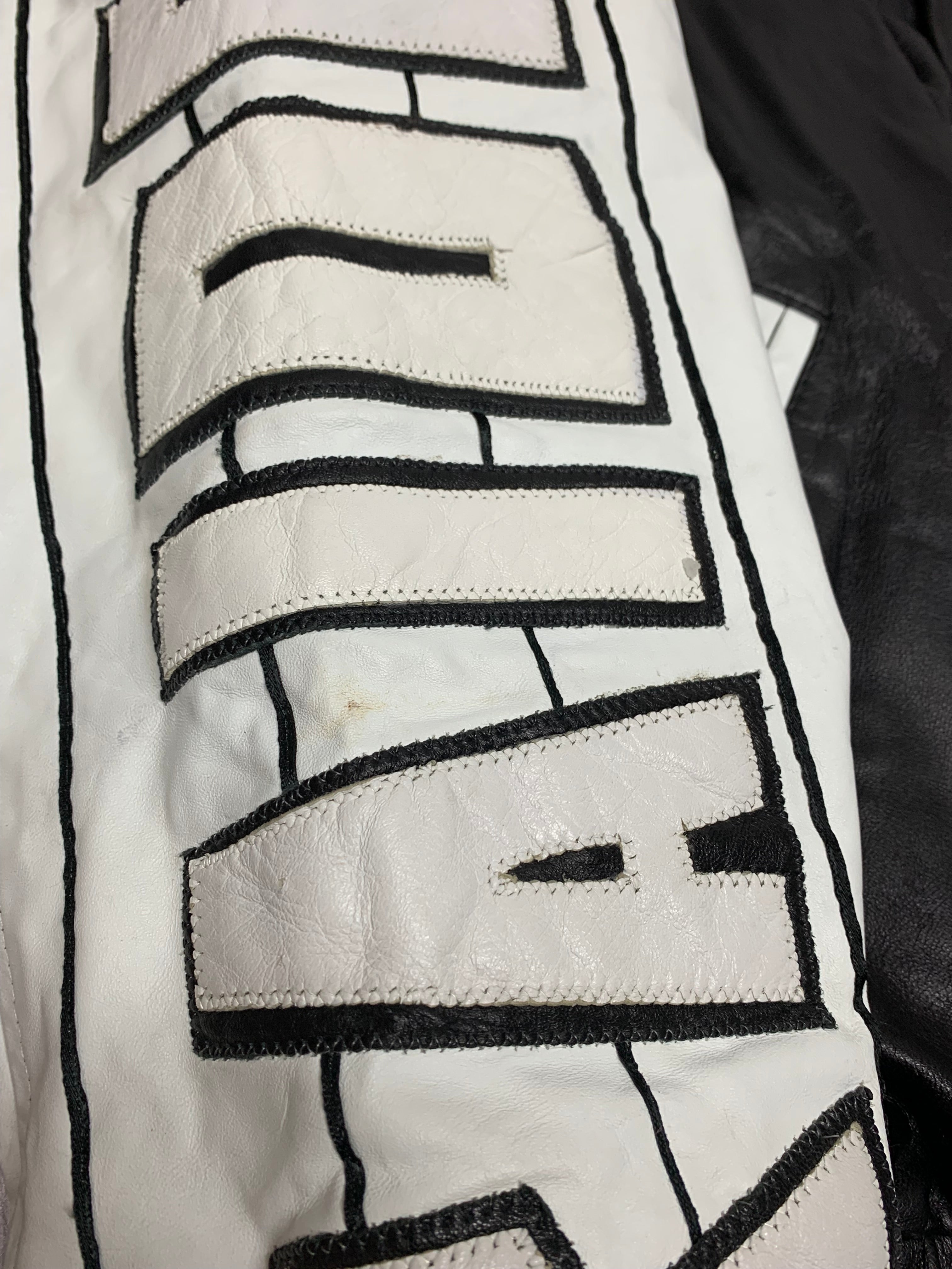 90’s Raiders Leather Varsity Jacket XL