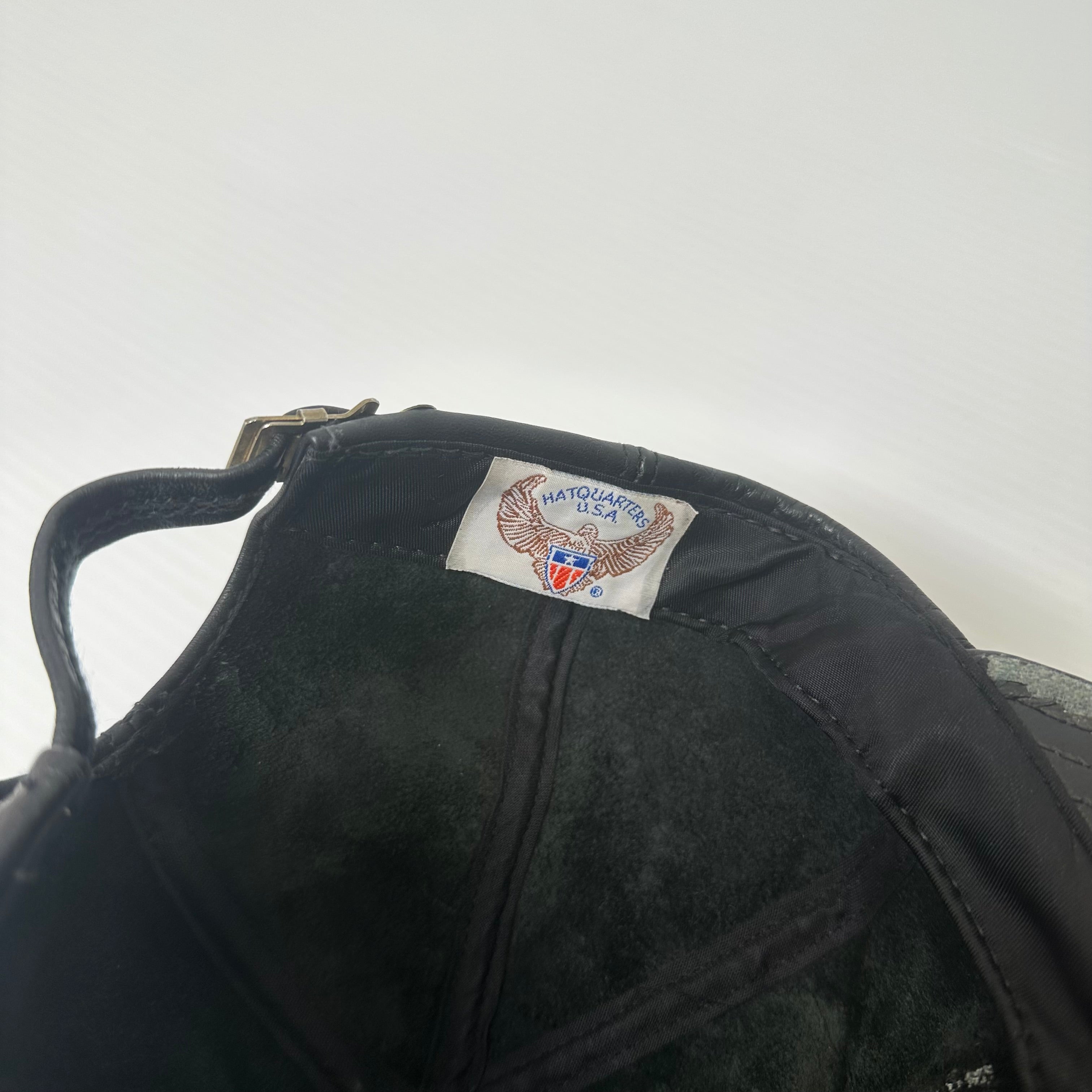 Vintage Marlboro Patch Leather Strapback Hat