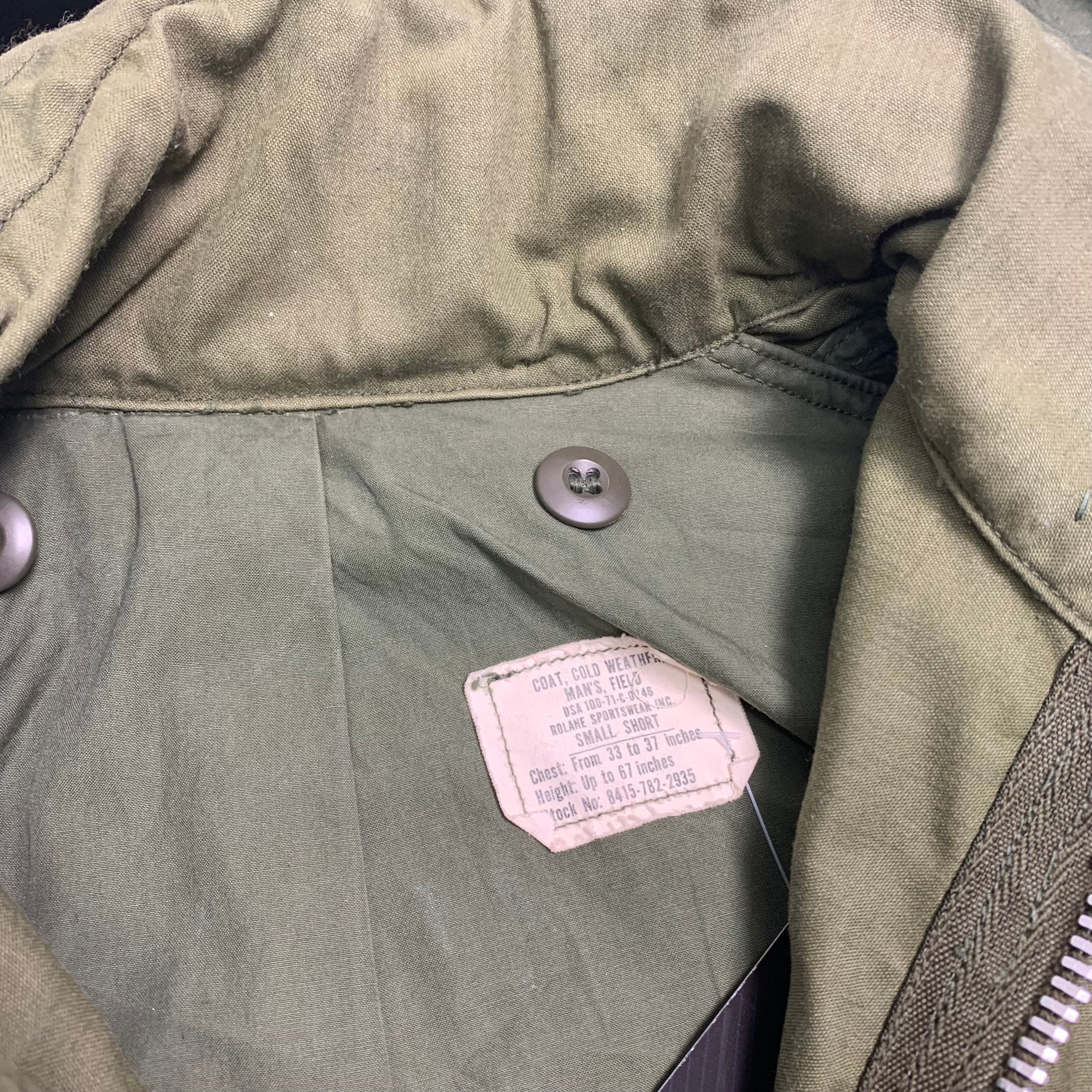 Vintage Cold Weather Military Jacket S