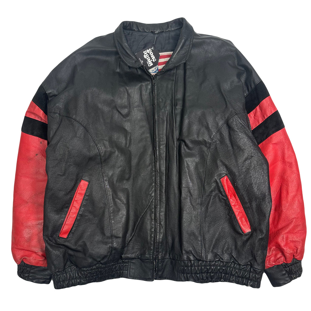 Vintage Chicago Basketball Leather Jacket XL