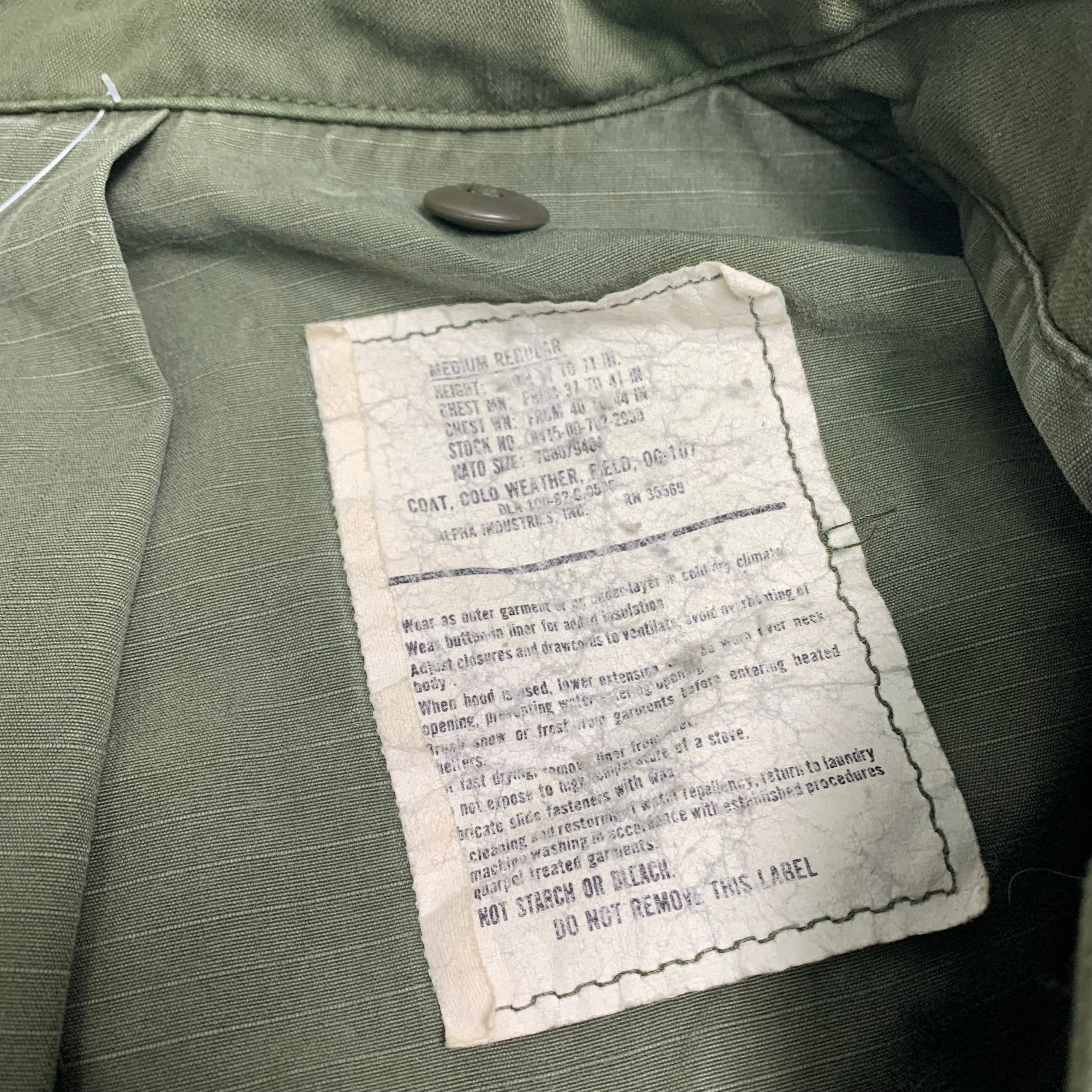 Vintage Military Cold Weather Field Coat (L)