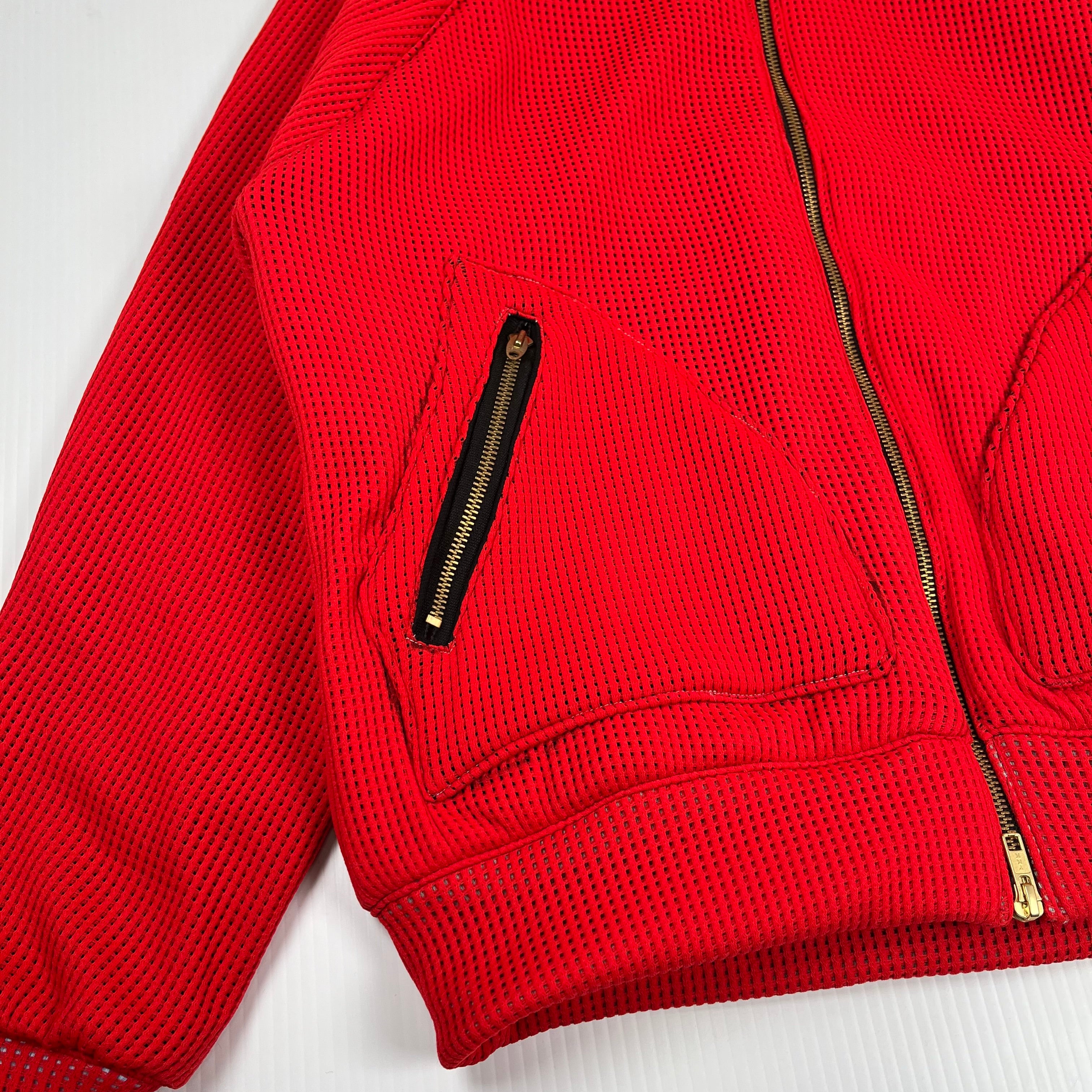 Rework Mesh Double Layer Two-Way Zip Hoodie L