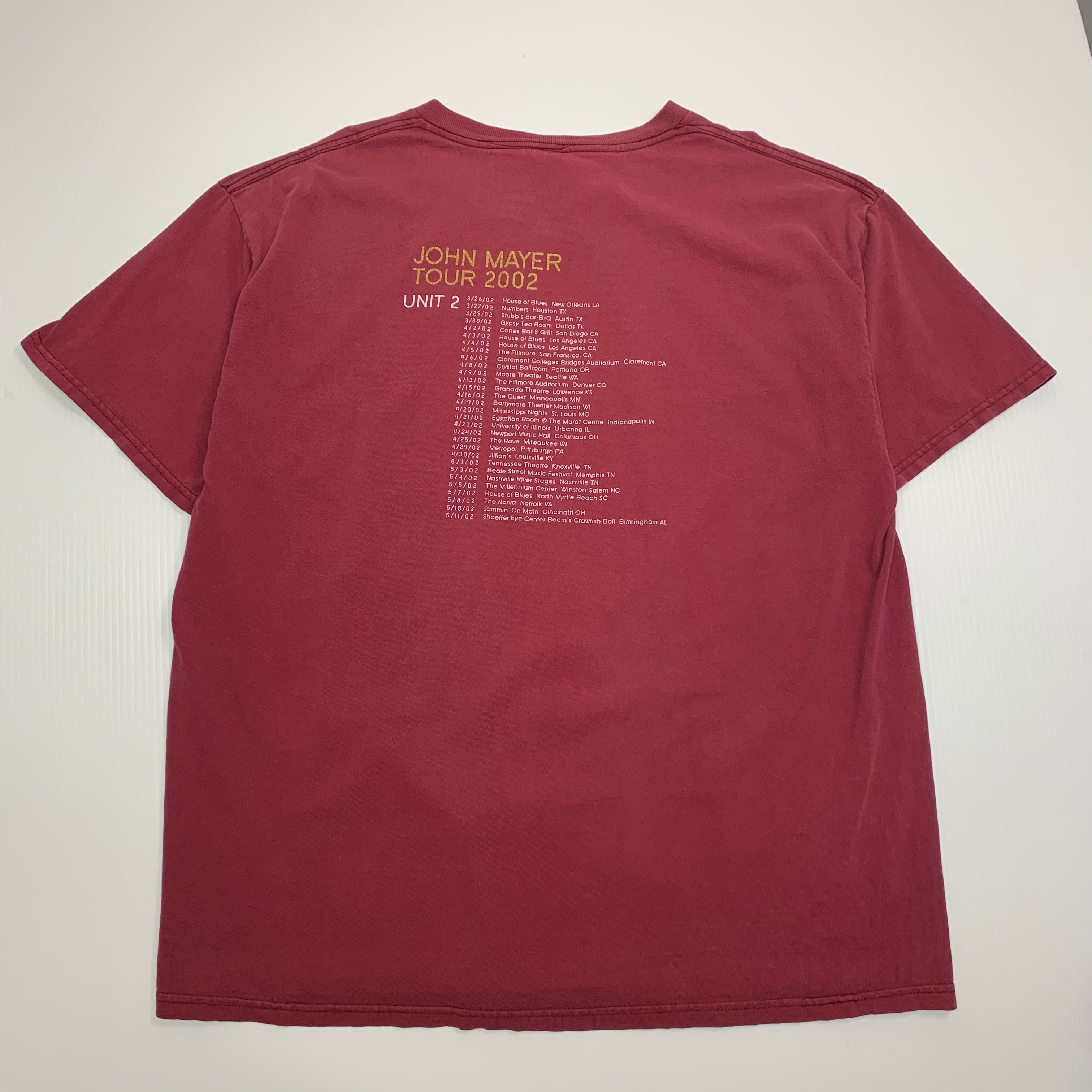 2002 John Mayer Tour Tee XL