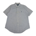 Vintage Ralph Lauren Pinstripe Short Sleeve Button Up Shirt XL