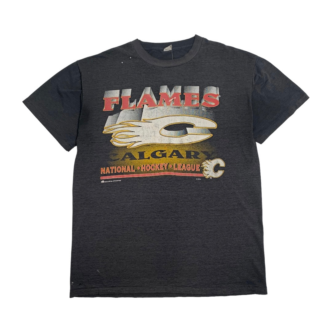 Vintage Calgary Flames Faded Tee L