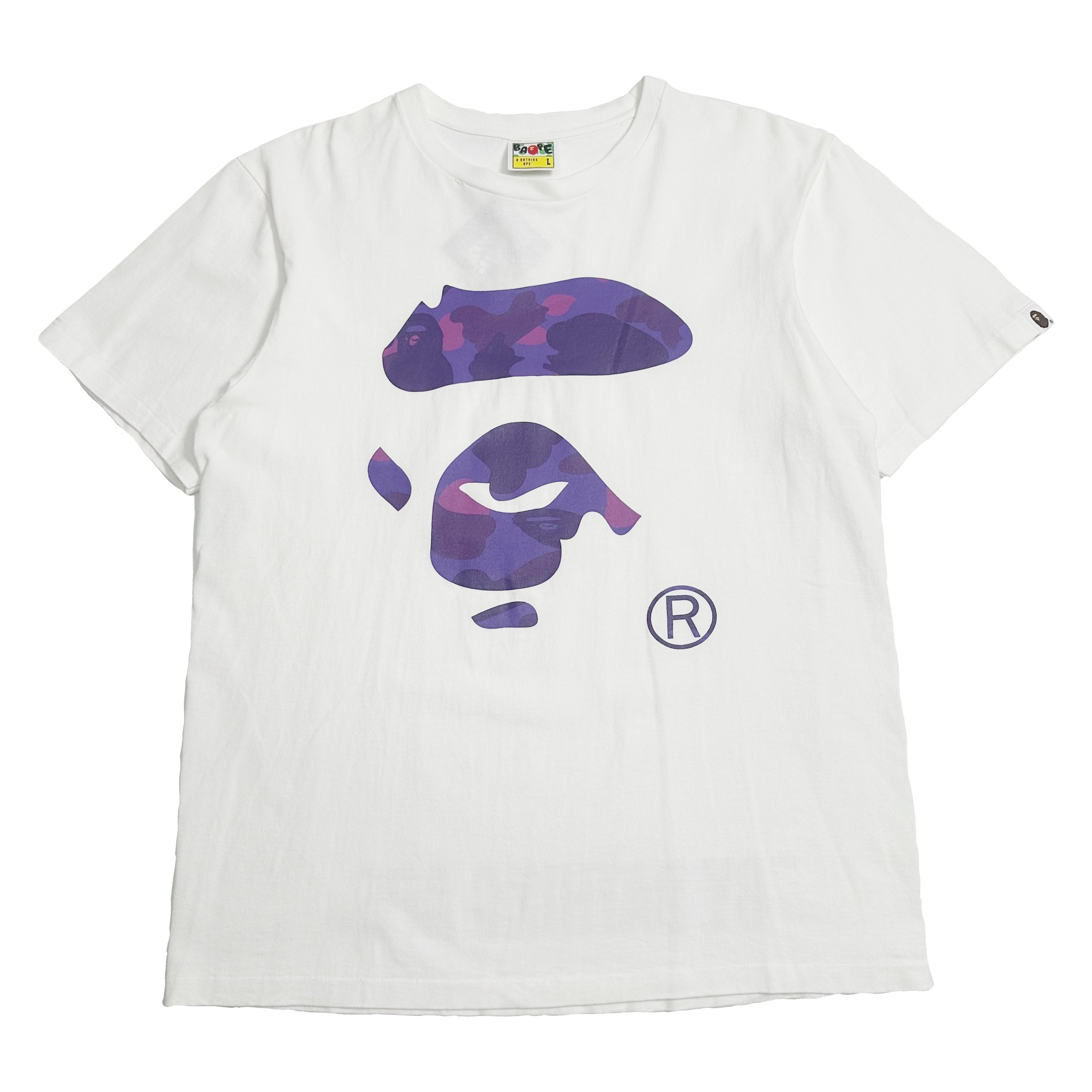 A Bathing Ape Camo Head Tee L