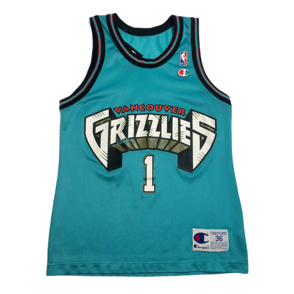 90s Champion Vancouver Grizzlies #1 Jersey Youth L