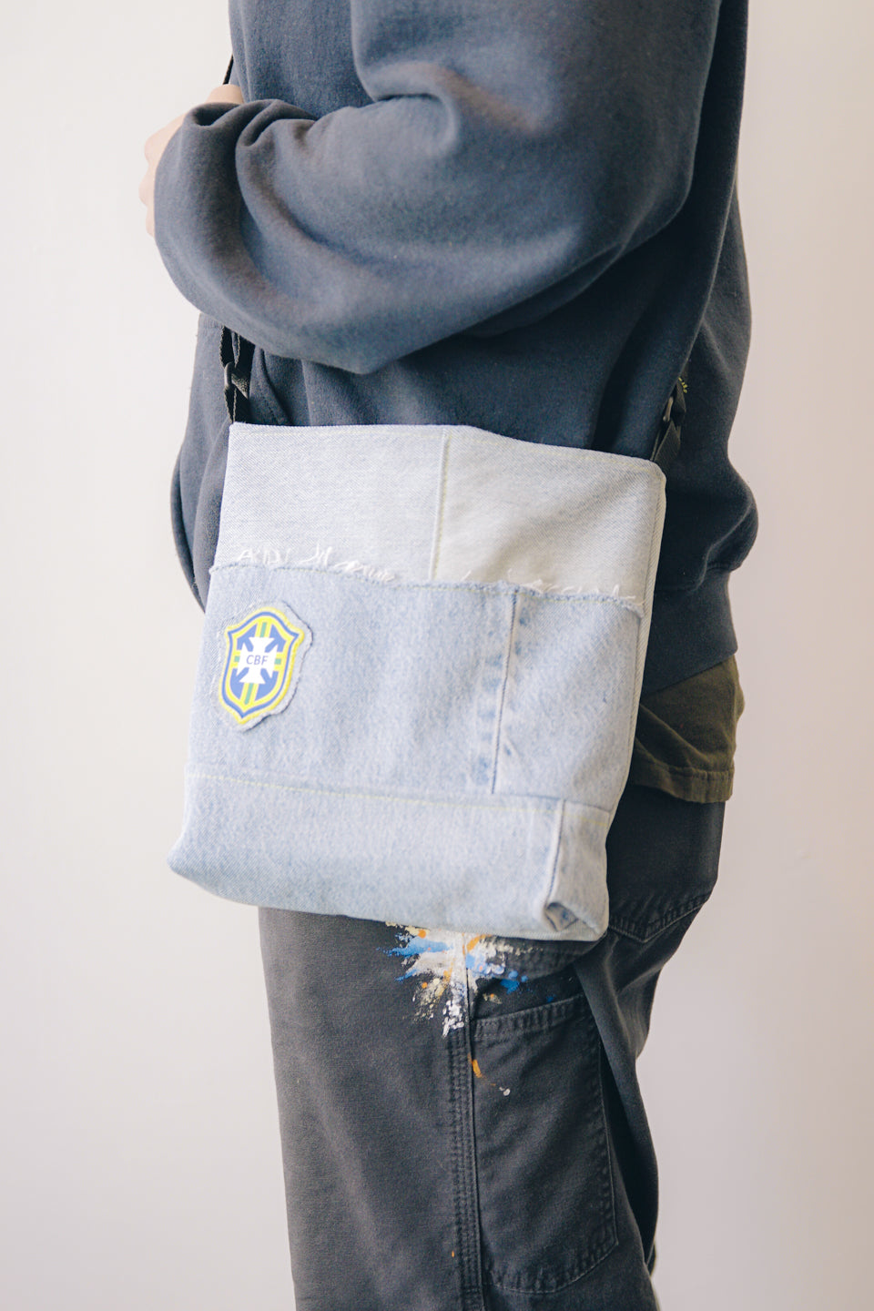 Rework Nike Brasil x Denim Side Bag