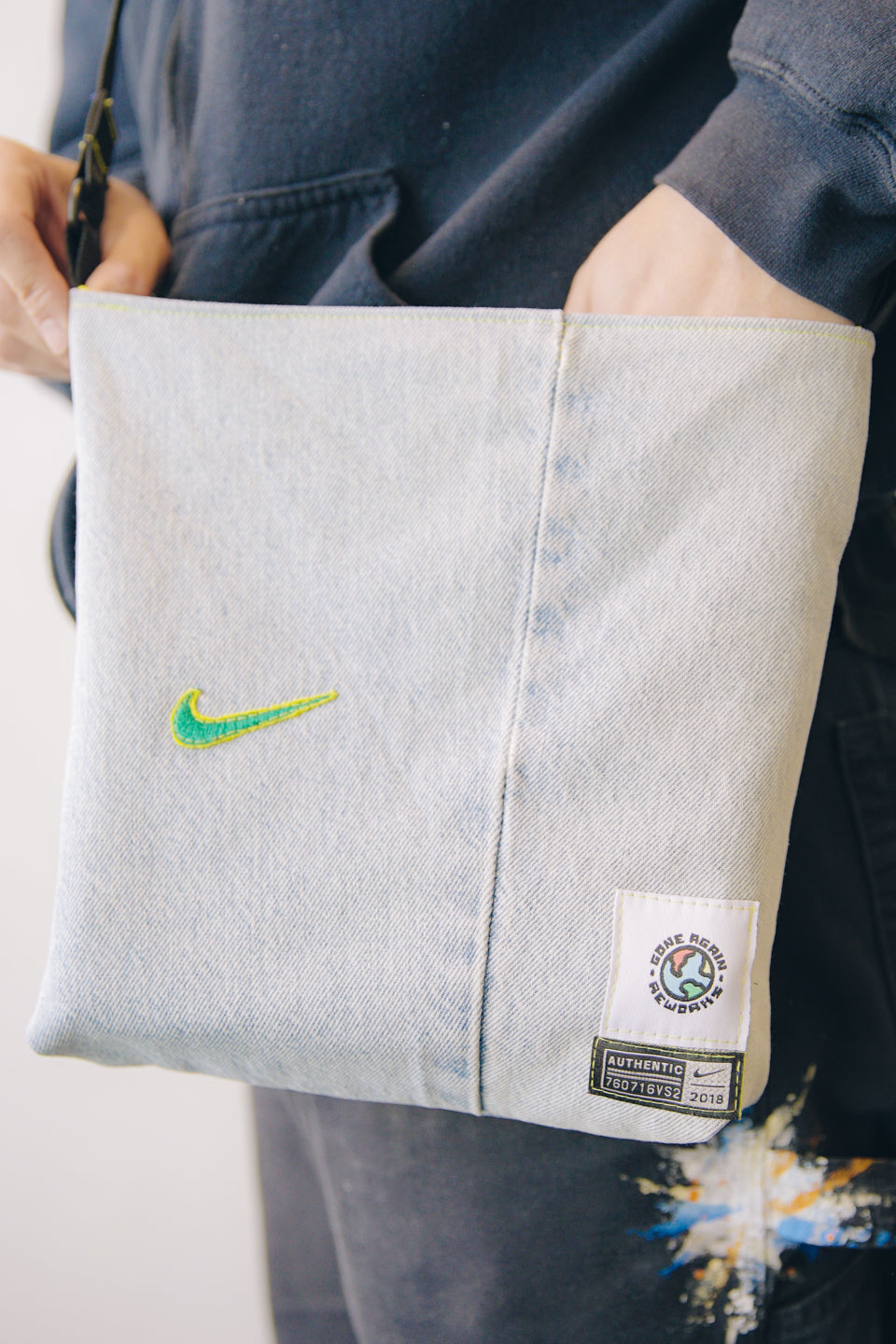 Rework Nike Brasil x Denim Side Bag
