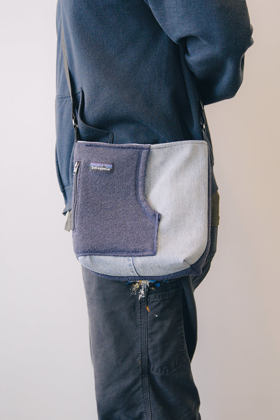 Rework Patagonia Sherpa Denim Side Bag